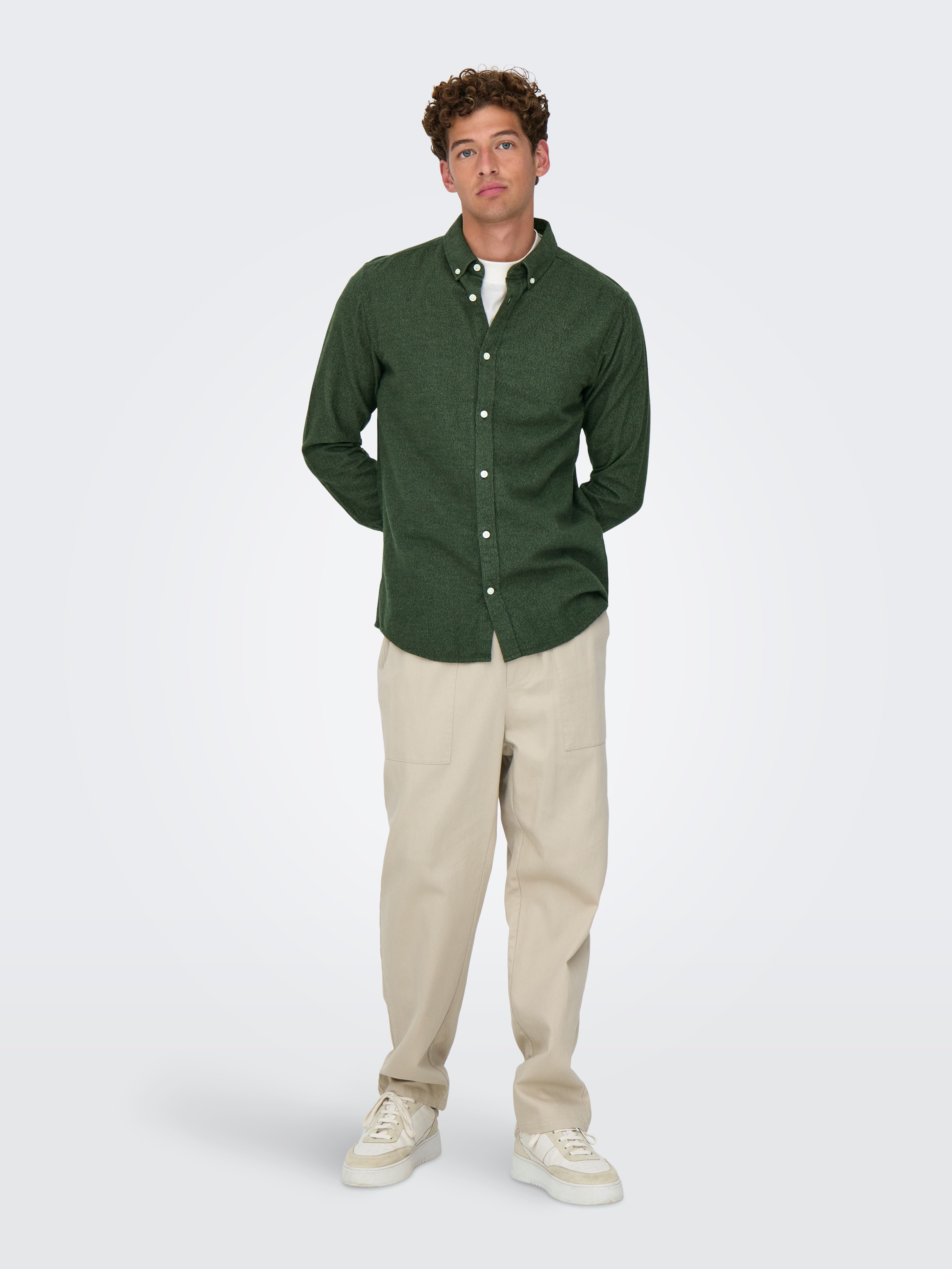 ONLY & SONS Overhemd met lange mouwen ONSNIKOLA LS MELANGE SHIRT OTL