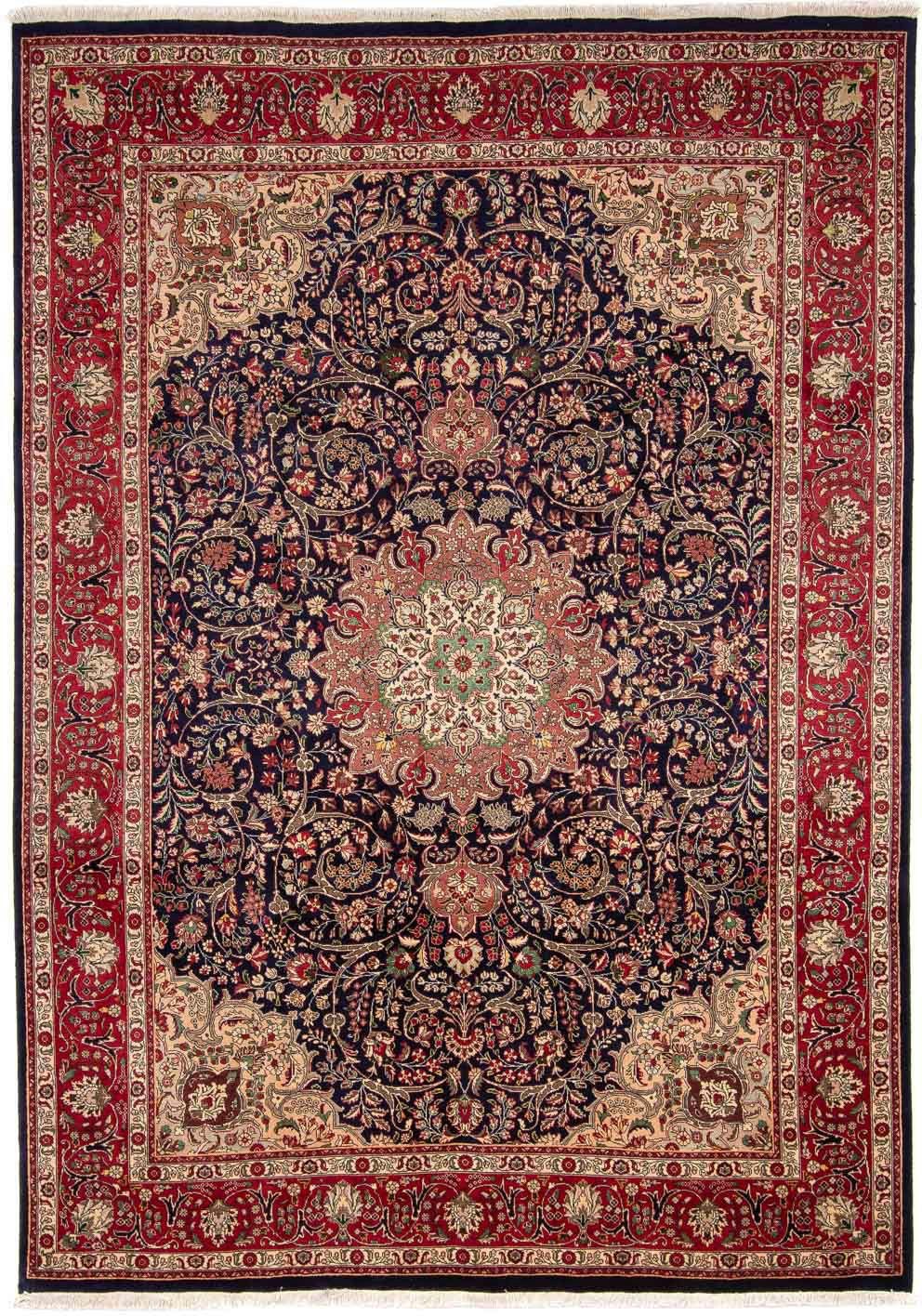 morgenland Wollen kleed Täbriz - 50 Raj Medaillon rosso scuro 280 x 205 cm Uniek exemplaar met certificaat