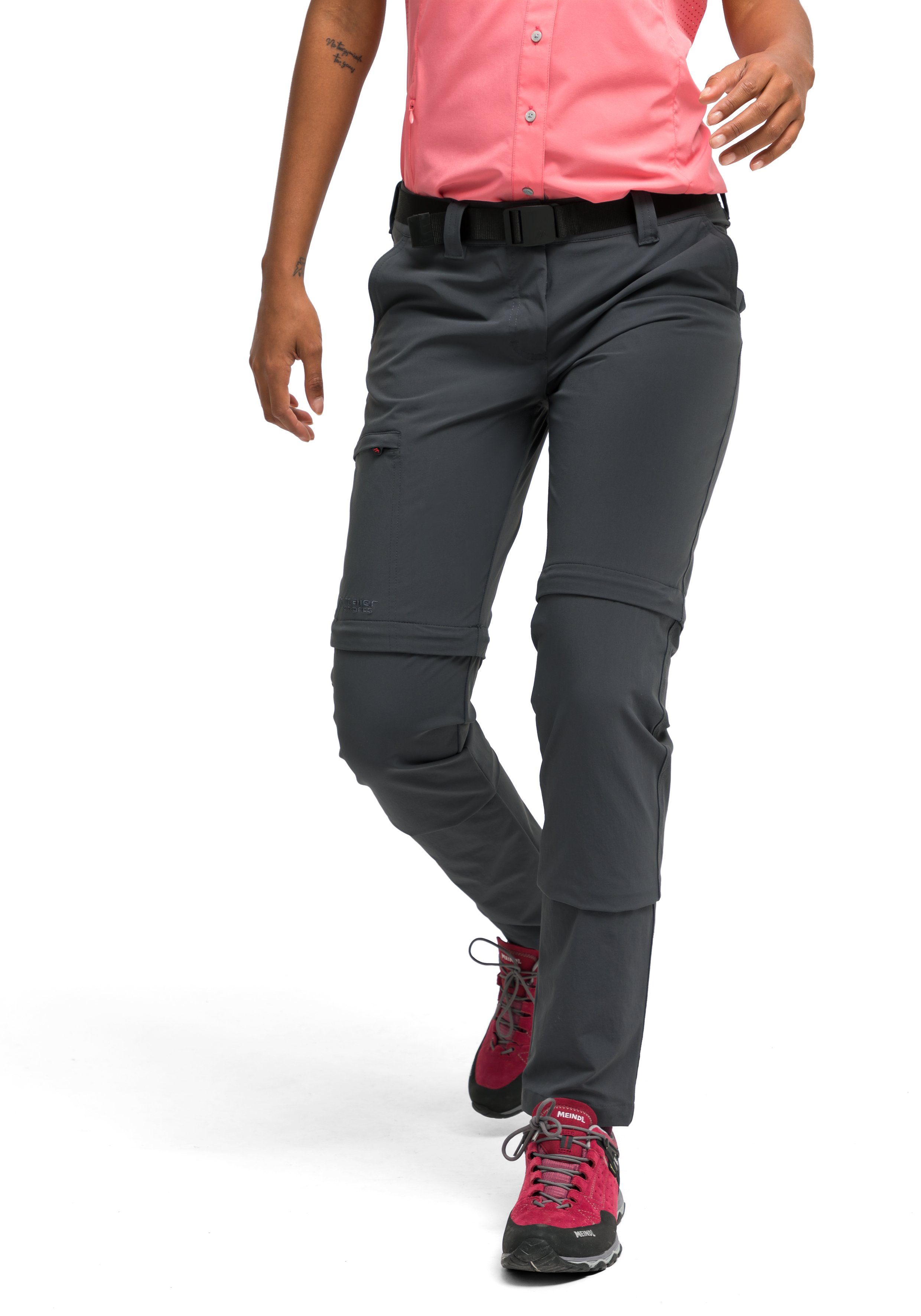 Maier Sports Functionele broek Inara slim zip Dames wandelbroek, zipp-off outdoorbroek, 4 zakken, slim fit