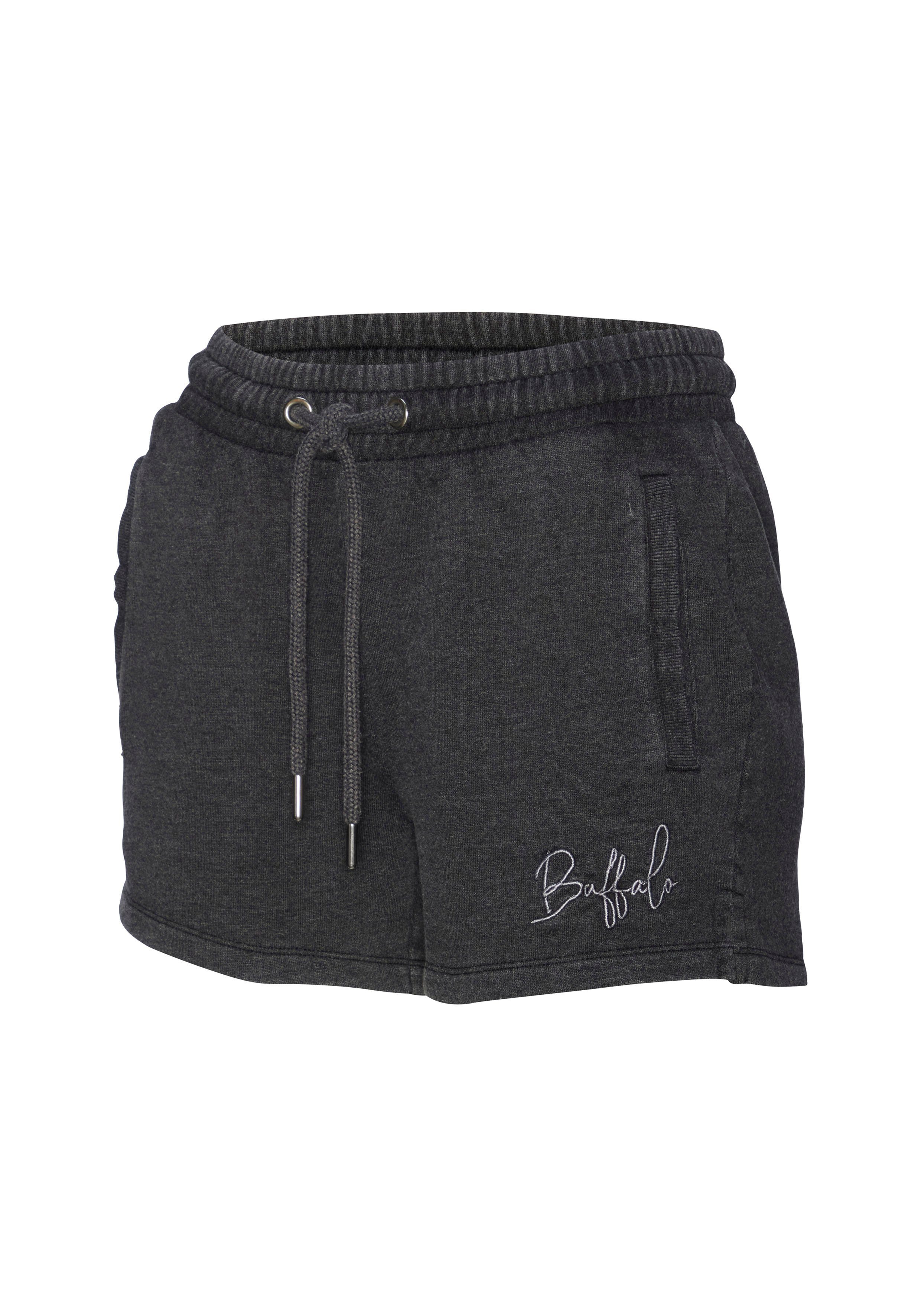 Buffalo Relaxshorts met logo-borduurwerk, loungepak