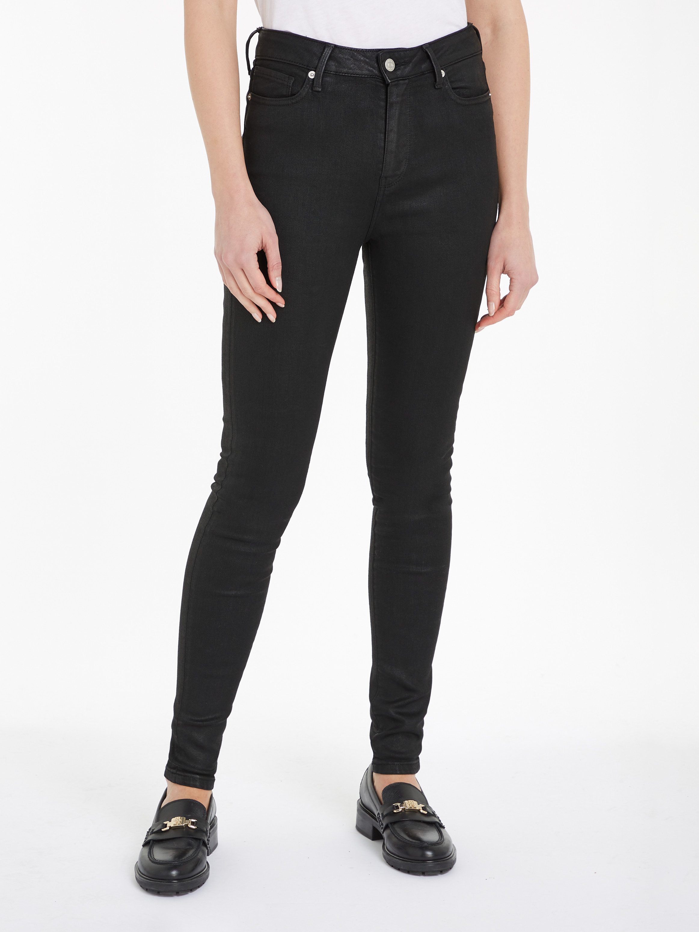 Tommy Hilfiger Skinny fit jeans HARLEM U SKINNY HW CAL met logo-badge