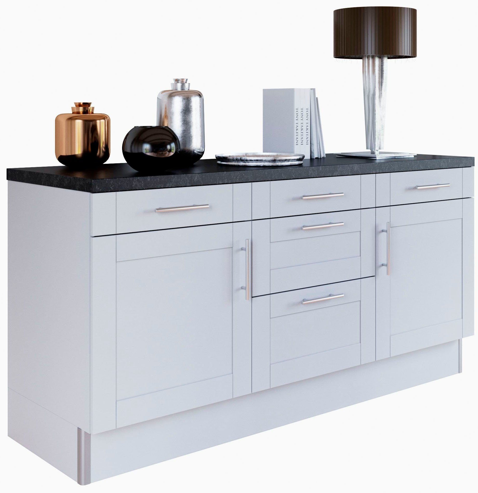 Kochstation Keuken KS-Ahus 180 cm breed, zonder elektrische apparaten, soft close functie, mdf fronten