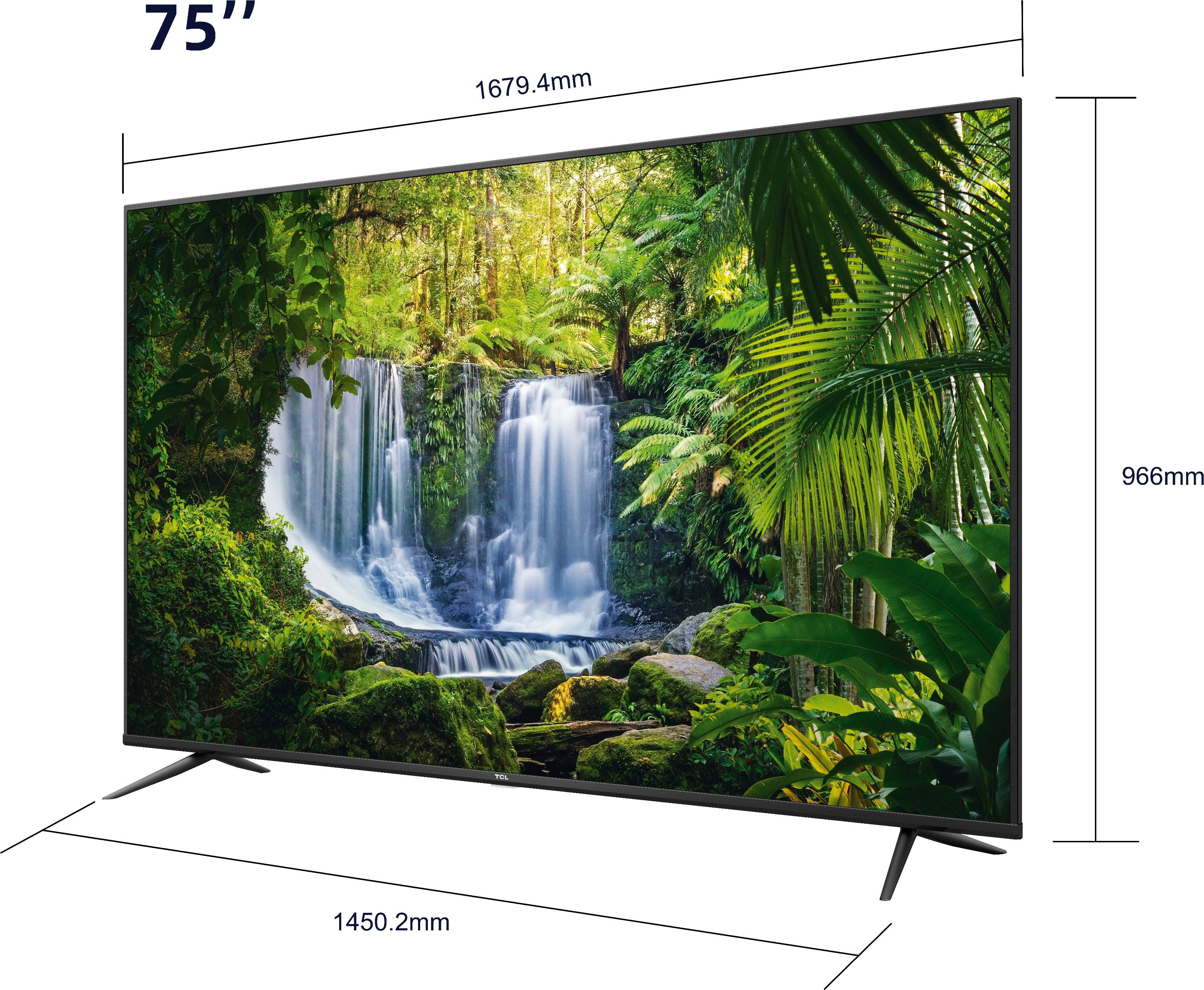 TCL Led-TV 75P616X1, 189 cm / 75", 4K Ultra HD, Smart TV, Android 9.0-besturingssysteem