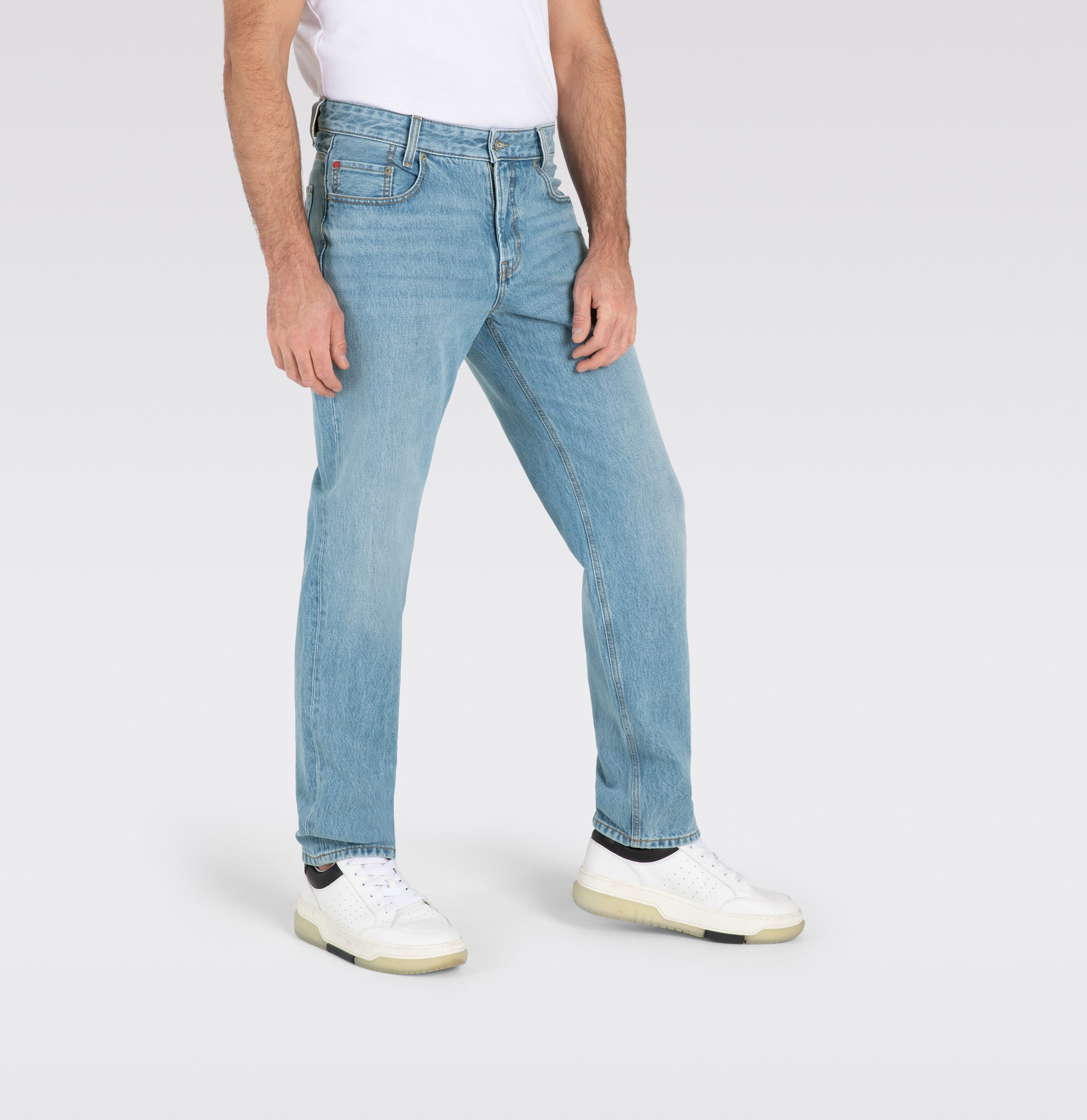 MAC 5-pocket jeans Rick met contrasterende stiksels