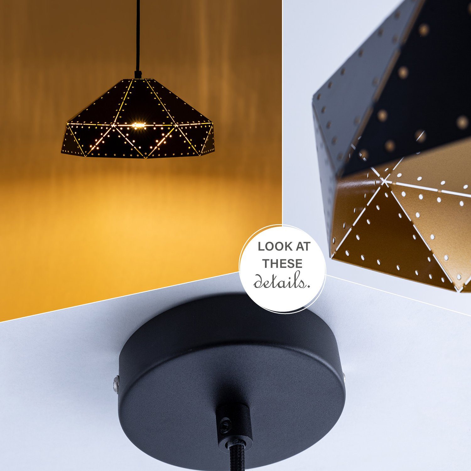 Paco Home Hanglamp SAYID Hanglamp eetkamer Eettafellamp Steampunk lamp textielen kabel E27