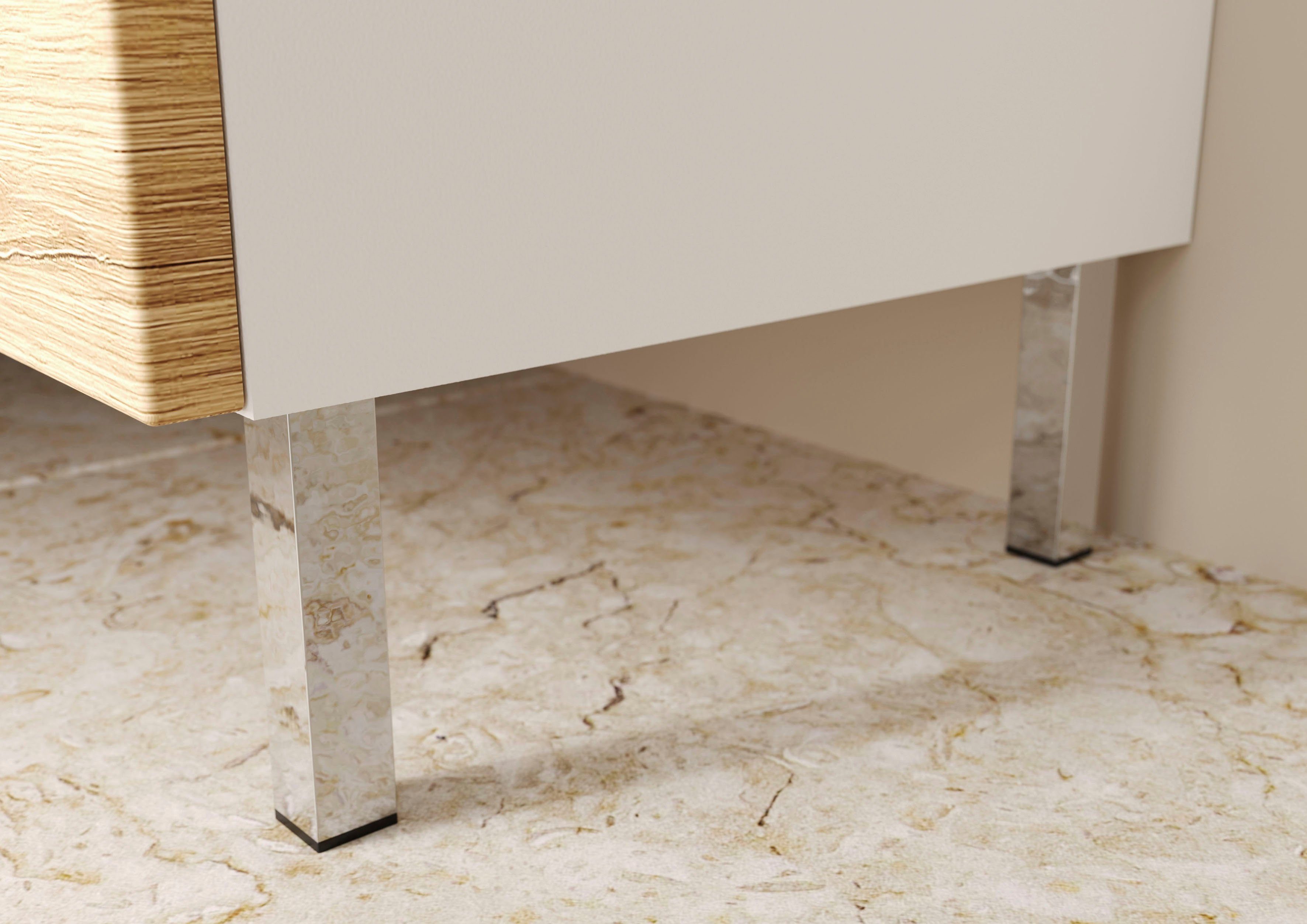 GERMANIA Halfhoge kast Torrance met verstelbare planken en poten van metaal, greeploos design