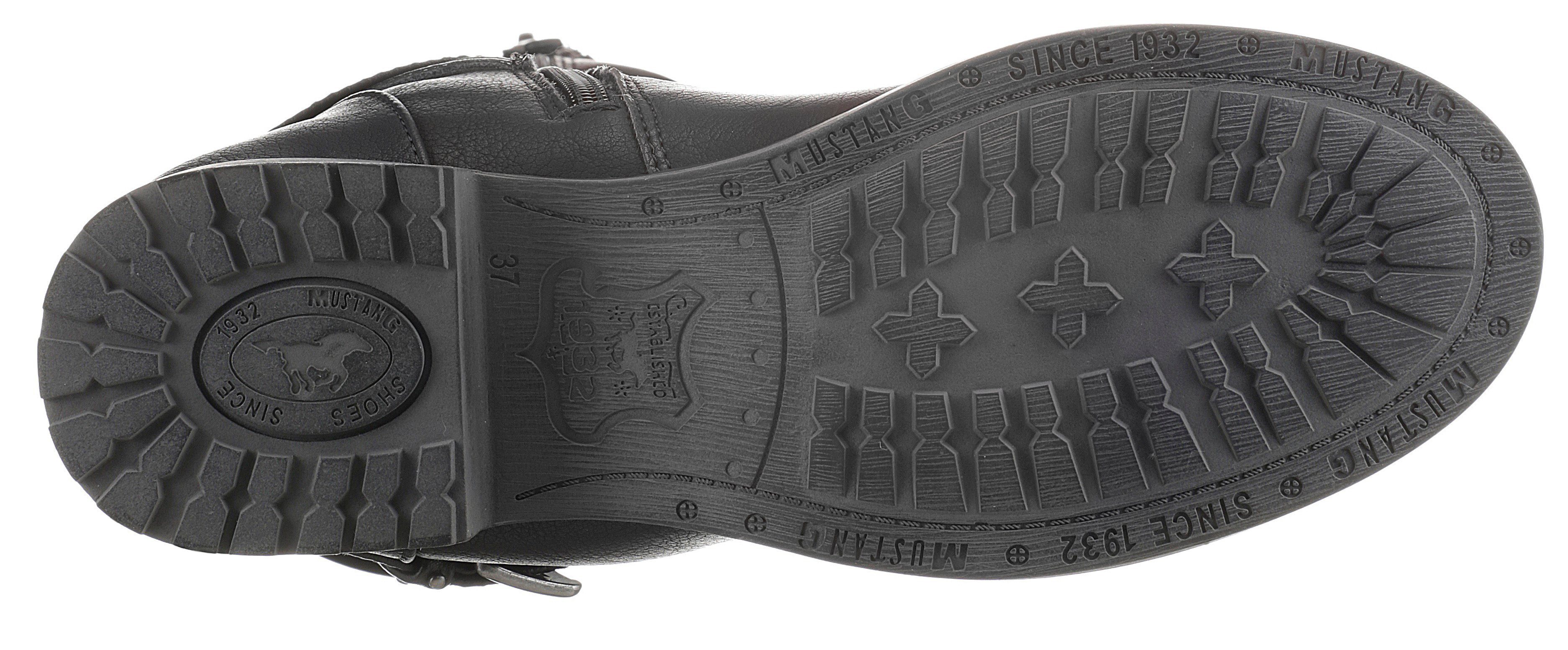 Mustang Shoes Winterlaarzen , enkellaarsjes, winterlaarzen met decoratieve gespen aan de slouchy schacht