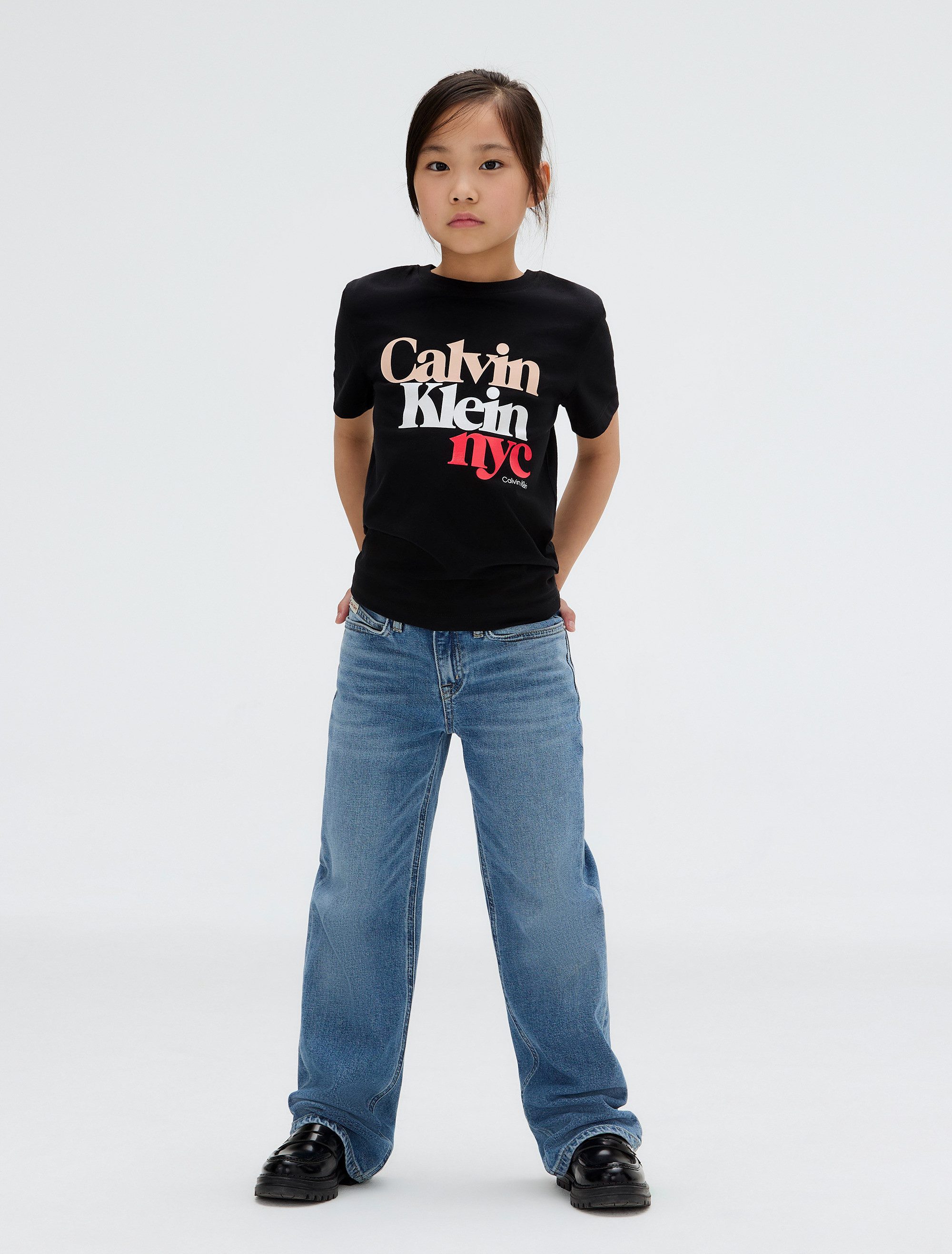 Calvin Klein T-shirt PEARL SIGNATURE NYC REGULAR TEE voor kinderen tot 16 jaar, met grote print