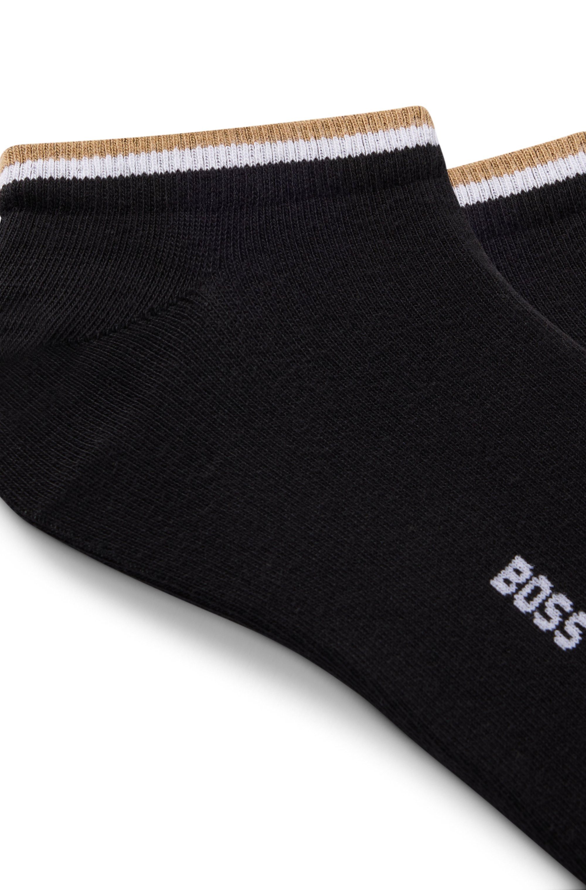 BOSS Sneakersokken 2P AS Uni stripe CC met gestreepte afwerking (set, 2 stuks)