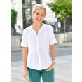 classic basics blouse met korte mouwen wit