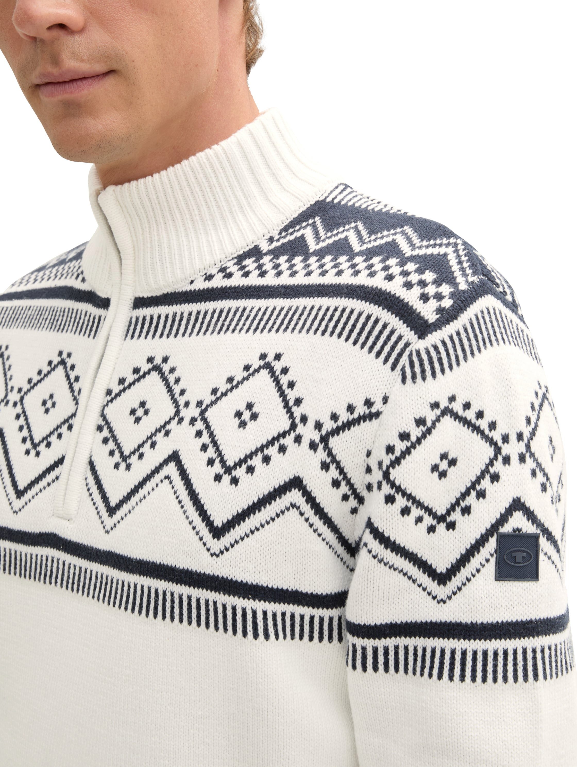 Tom Tailor Schipperstrui met fair isle patroon