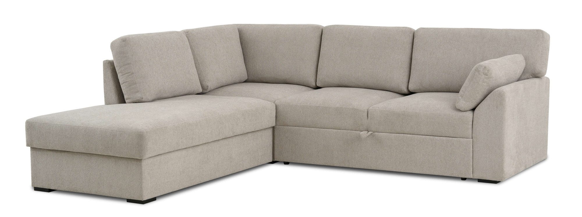 Home affaire Hoekbank Citry Breedte 242 cm, chenille, bedfunctie, bedlade, L-vorm (304-delig)