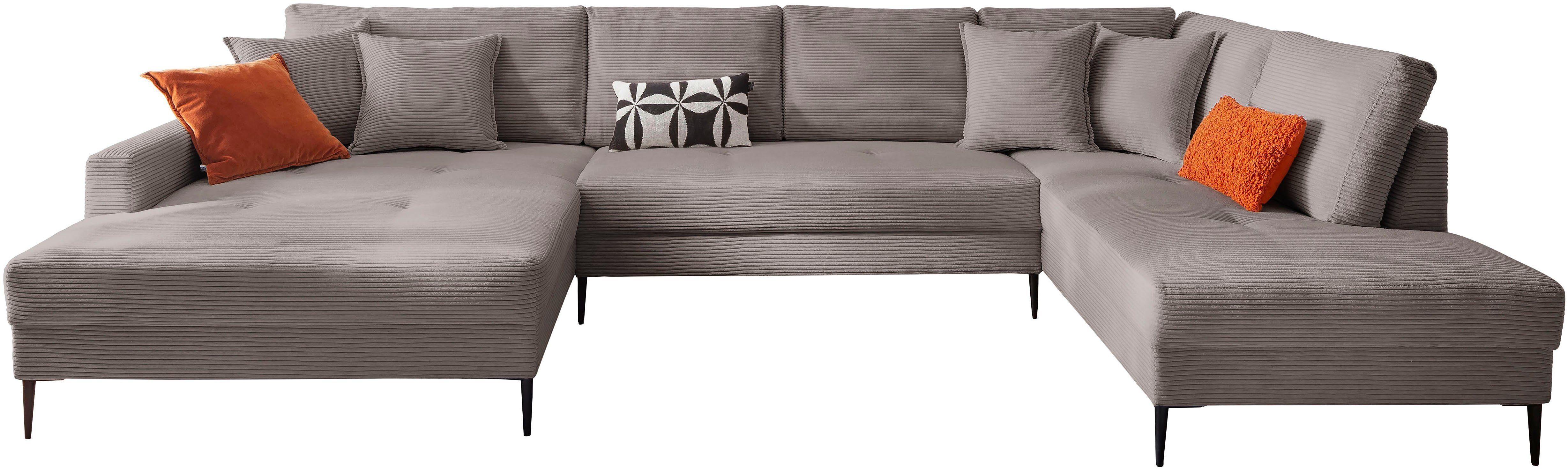 Trends by HG Zithoek SUMMER U-vorm in cordstof met metalen voet