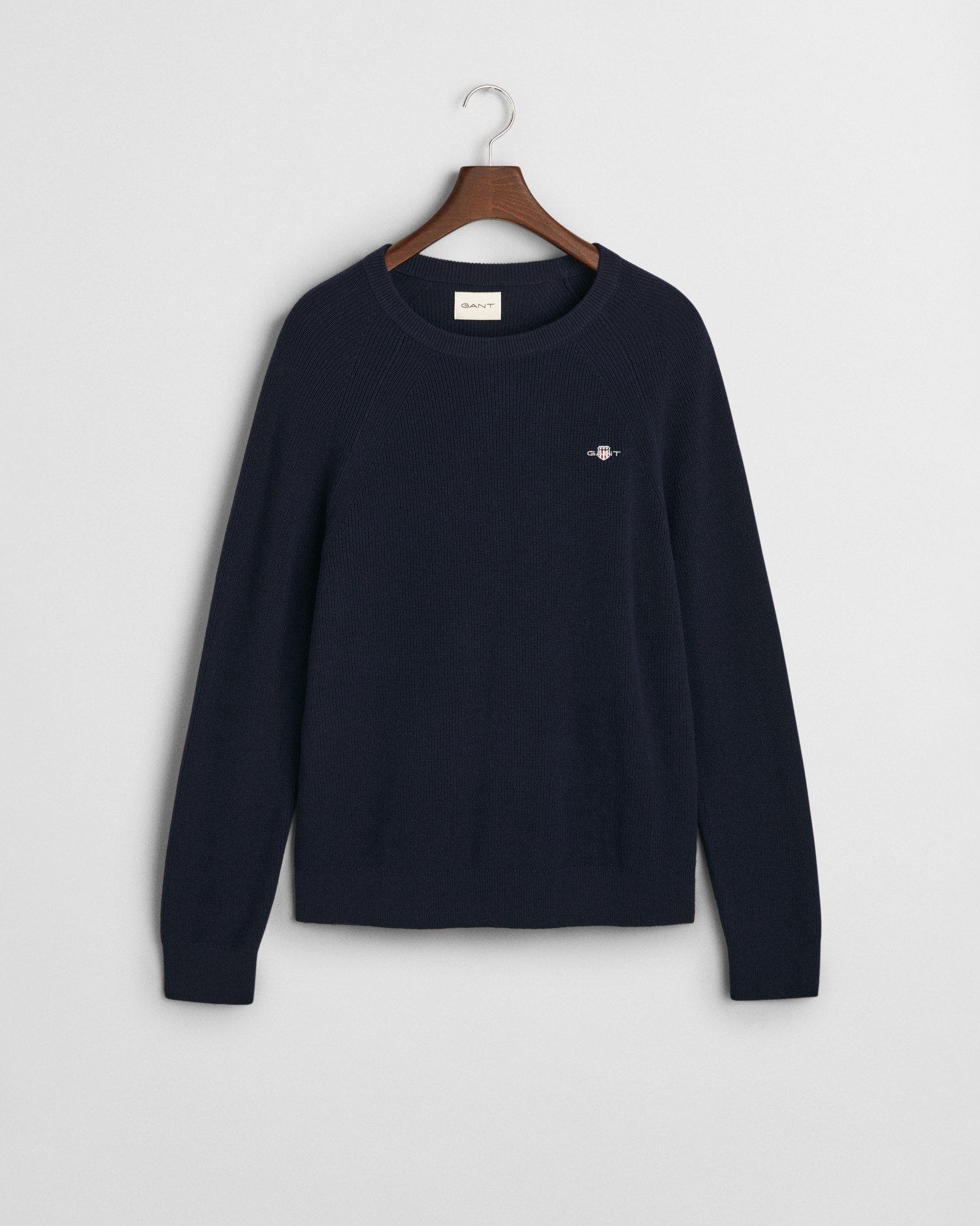 Gant Trui met ronde hals COTTON WOOL RIB C-NECK