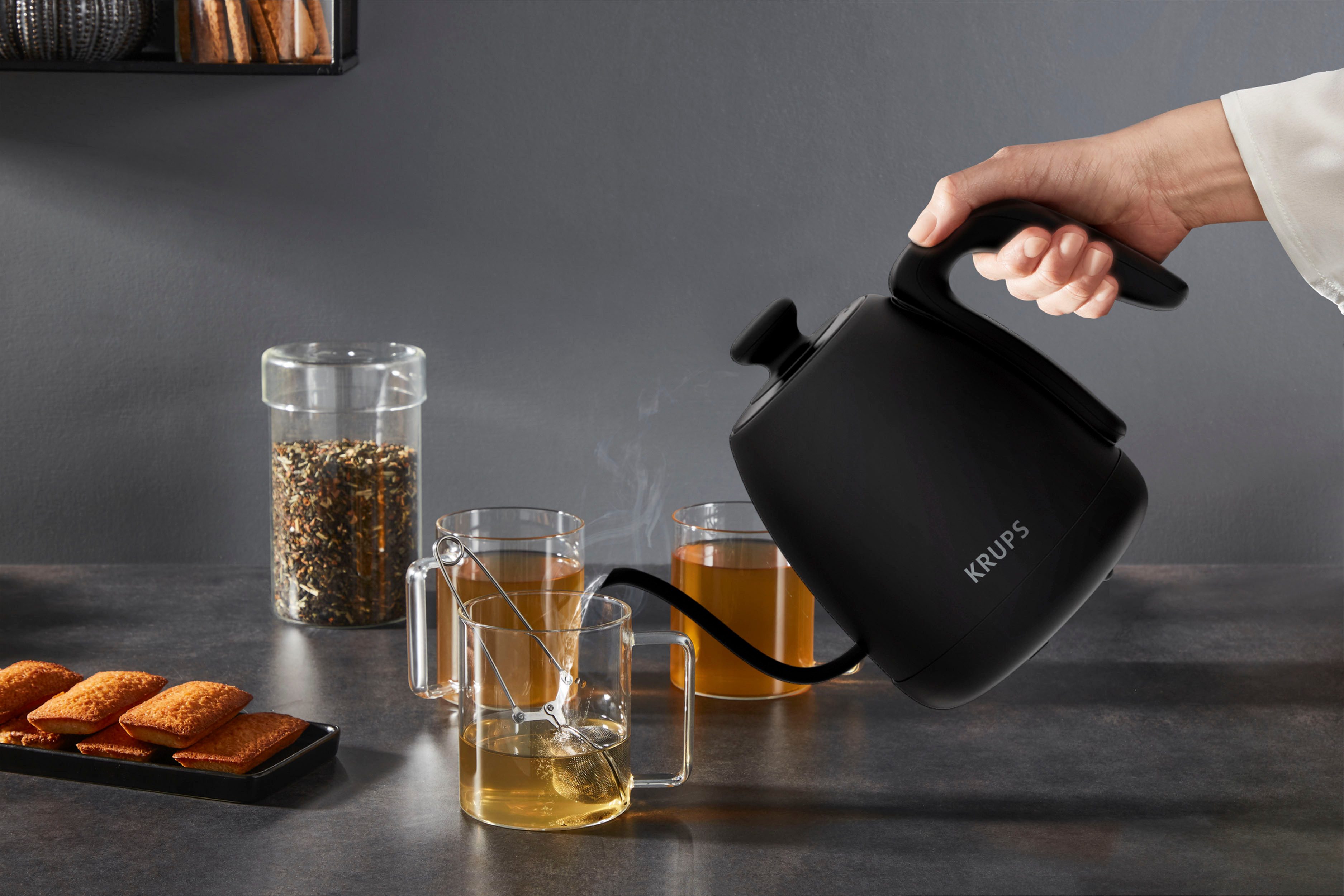 Krups Waterkoker BW9238 coffee control Gooseneck, 1 l, Zwanenhals-uitloop, 1 L, digitale weergave, 8 instellingen