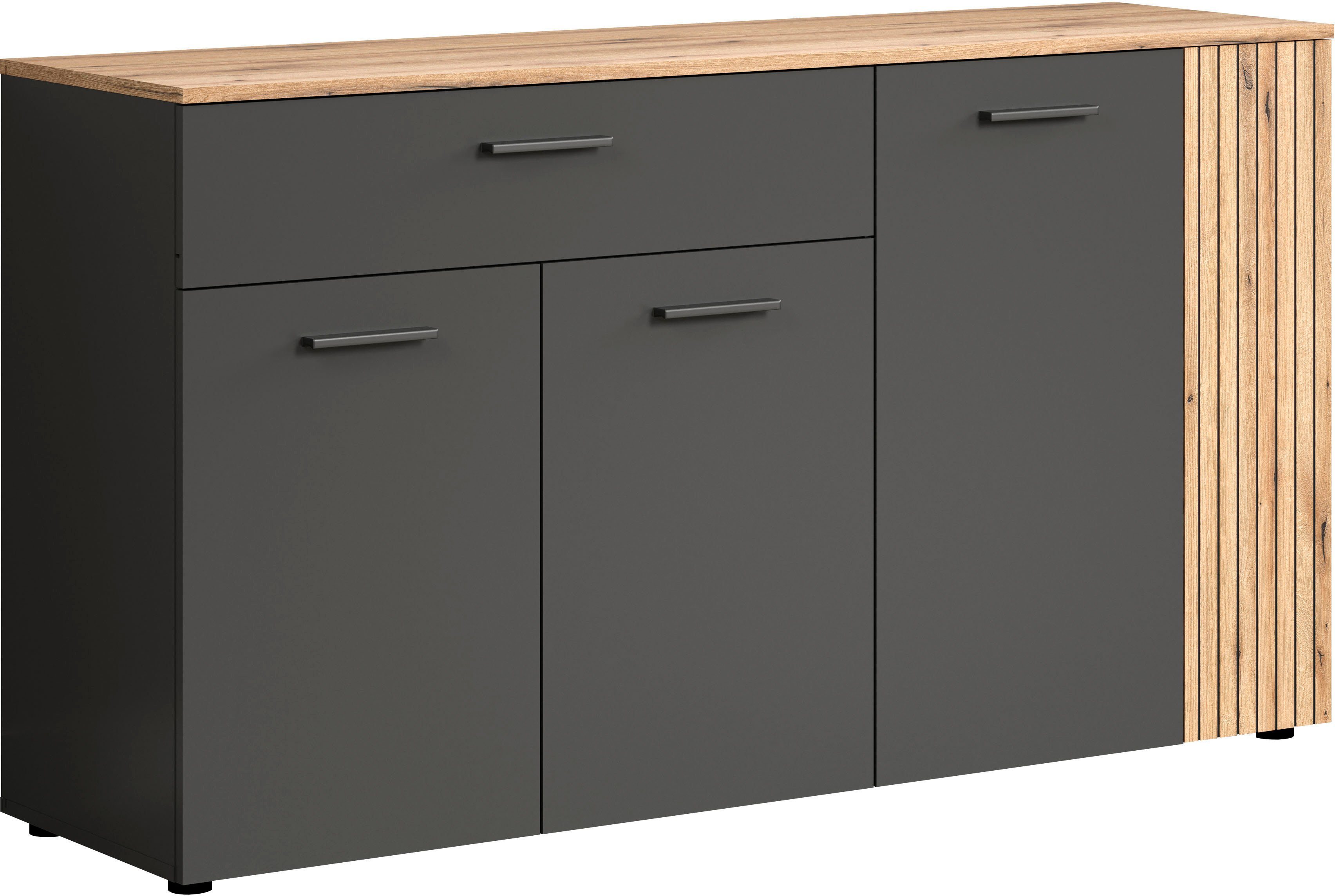 INOSIGN Dressoir Estepona Commode, Akoestisch paneel-look, Breedte 150 cm (1 stuk)