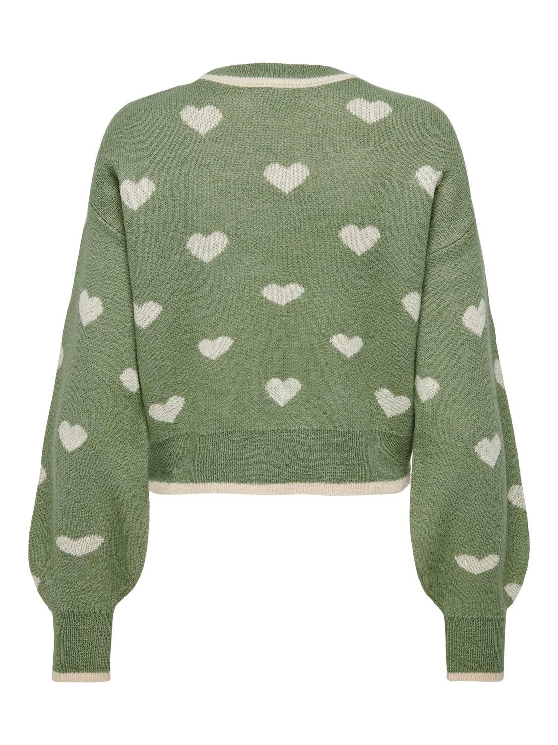 JDY Trui met ronde hals ROMANCE L S JACQ. PULLOVER KNT NOOS