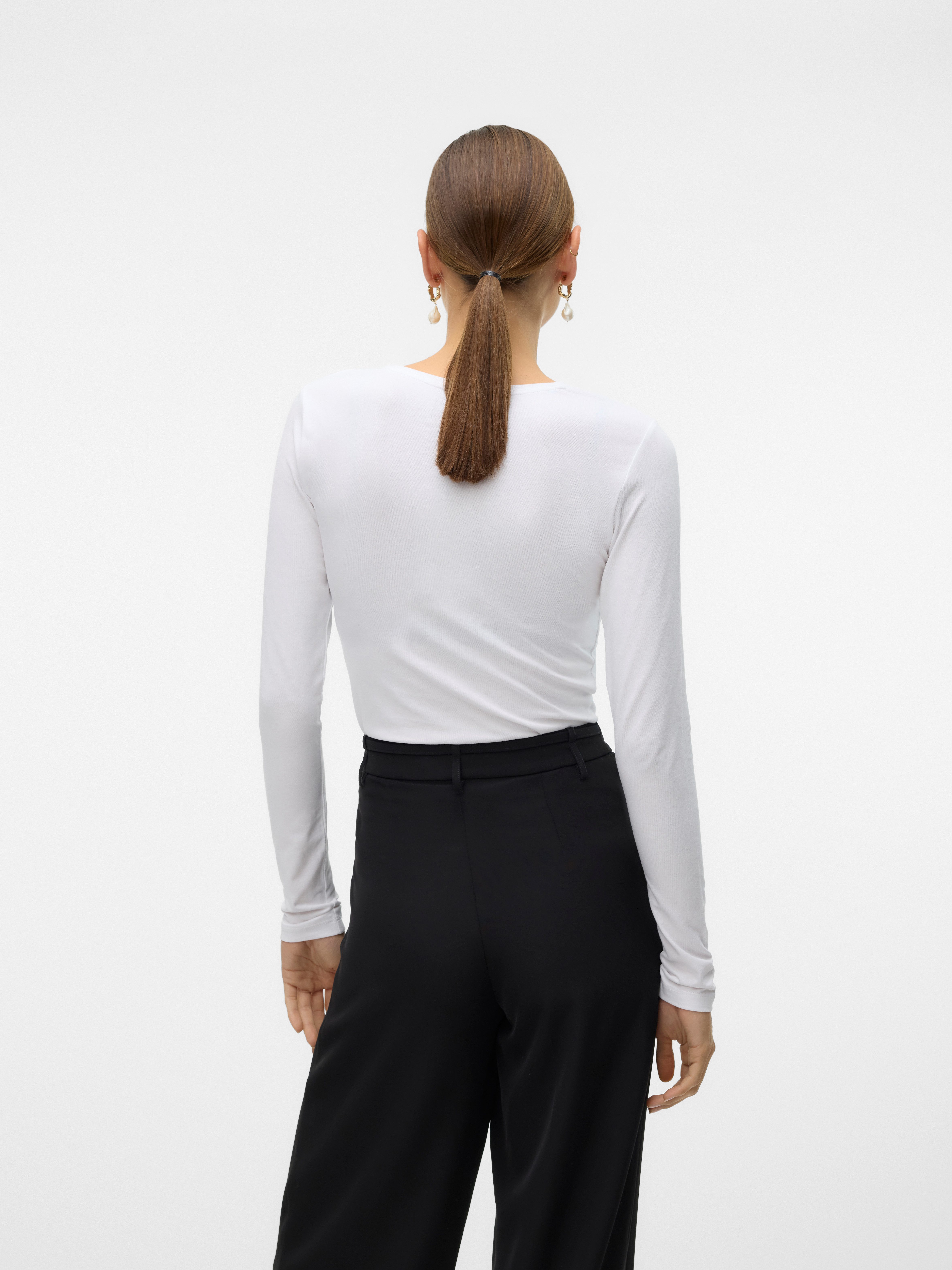 Vero Moda Shirt met lange mouwen VMLULU LS O-NECK TOP JRS GA NOOS