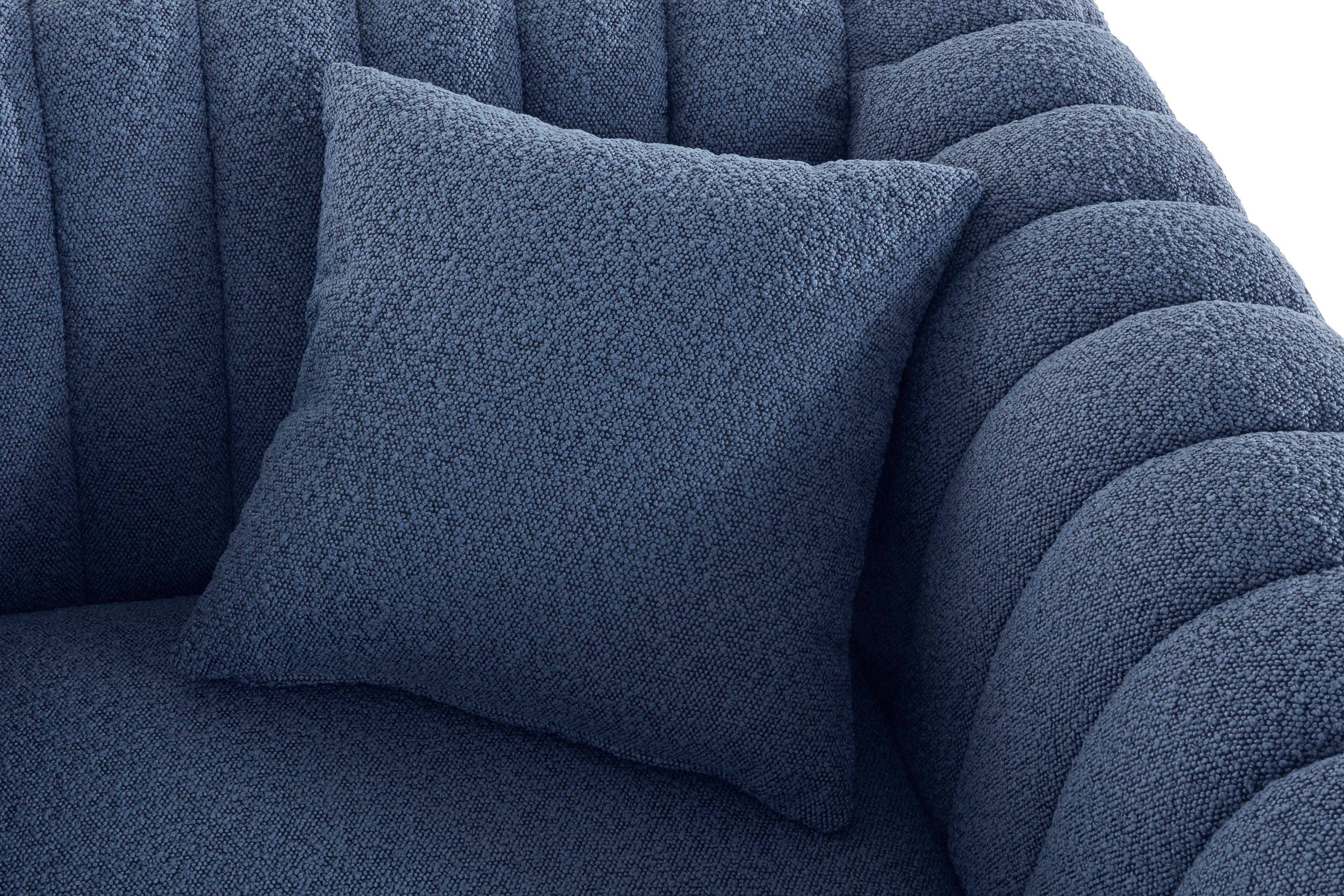 Guido Maria Kretschmer Home&Living Cocktailfauteuil Chamby New stoel bouclé-structuurbekleding met stiksels bij de leuning