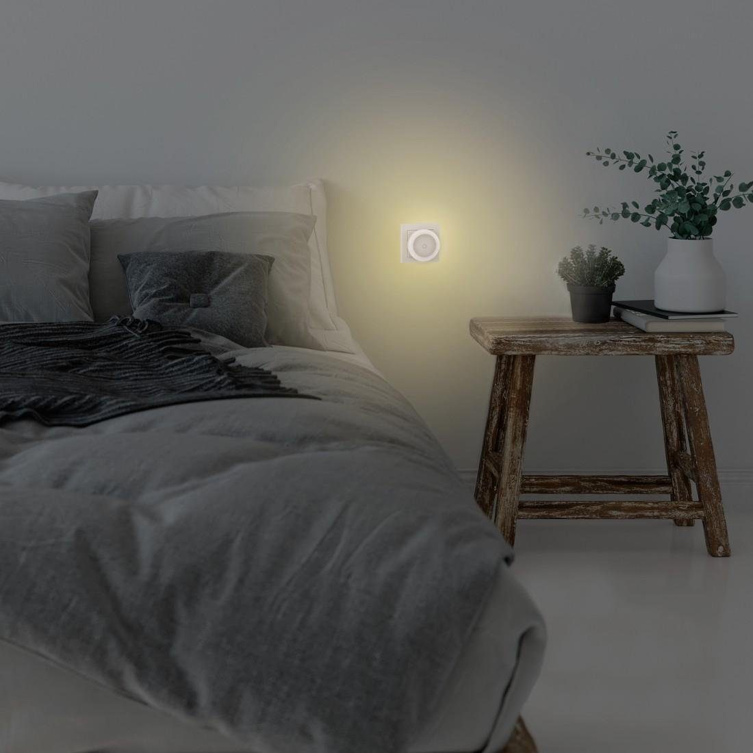 Hama Led-nachtlampje Nachtlamp stopcontact met touch sensor, warm wit, energiebesparend