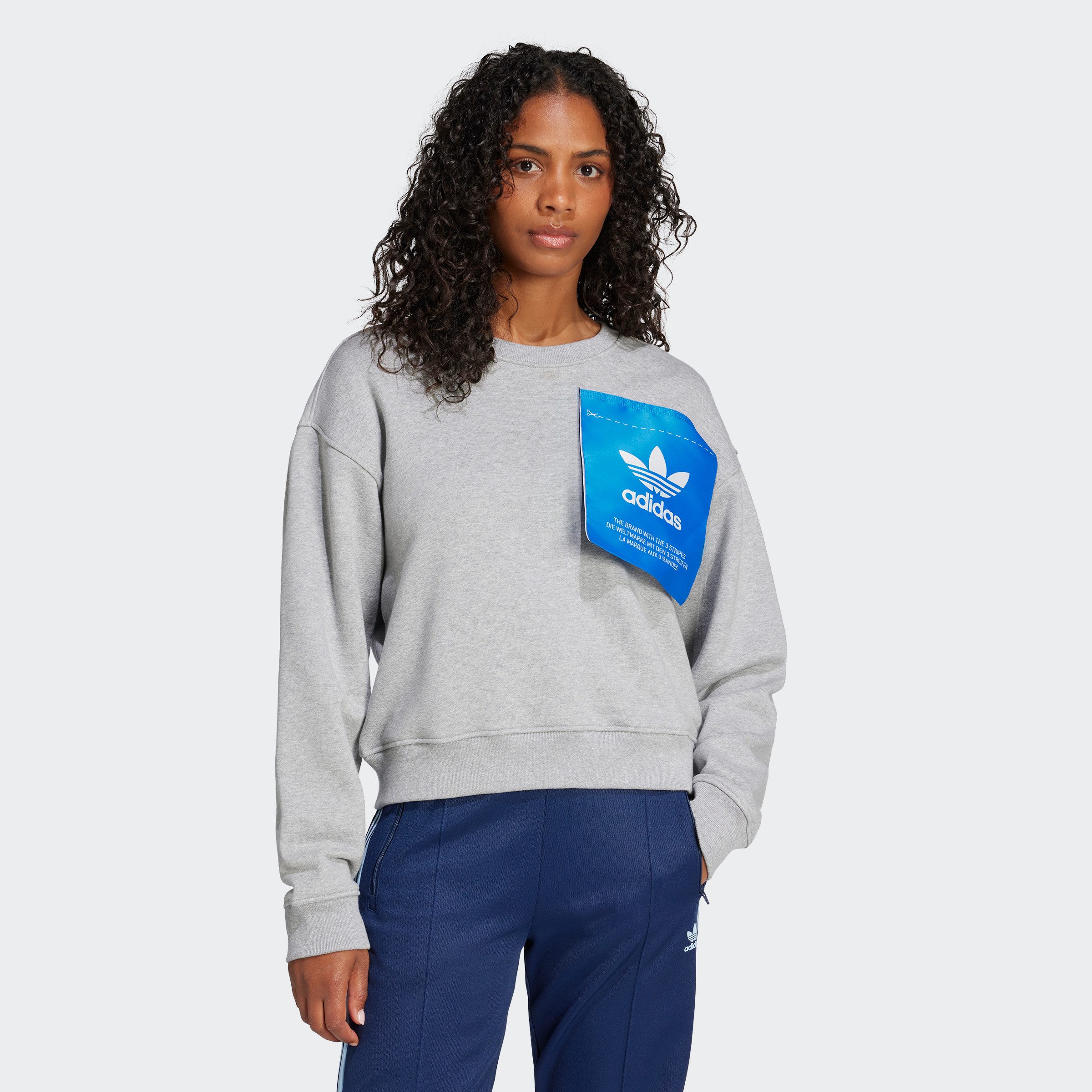 Adidas Originals Ksenia Grijze Crewneck Sweater Gray Dames