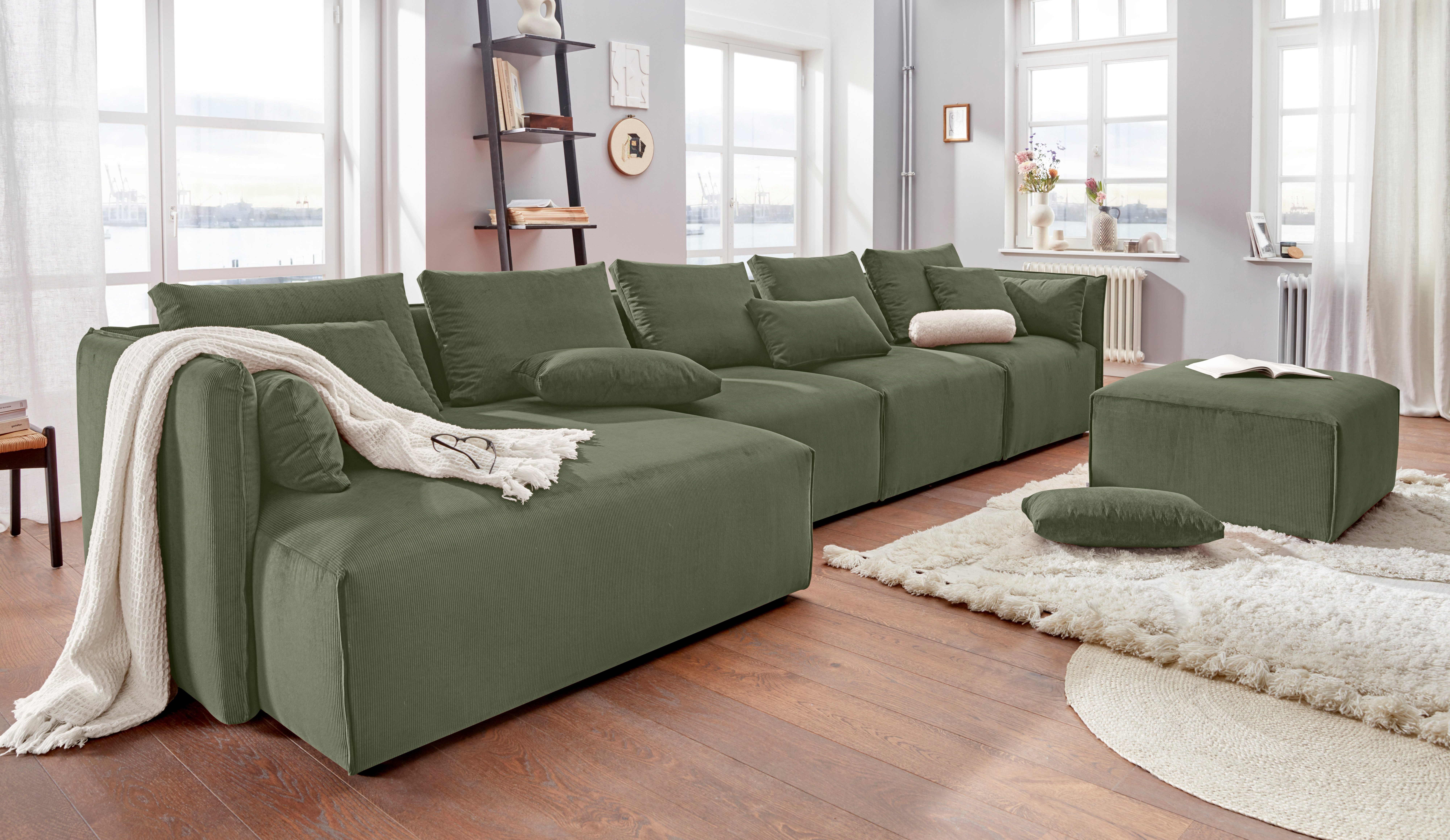andas Ottomane Nöre korte lounge-module - zelf samenstellen, breedte 138 cm, diepte 128 cm