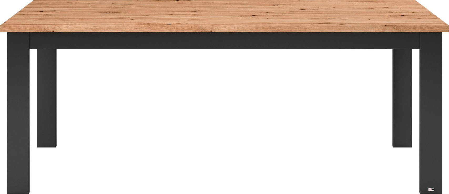 set one by Musterring Eettafel York in 3 kleurvarianten en 4 maten verkrijgbaar, met eiken plaat