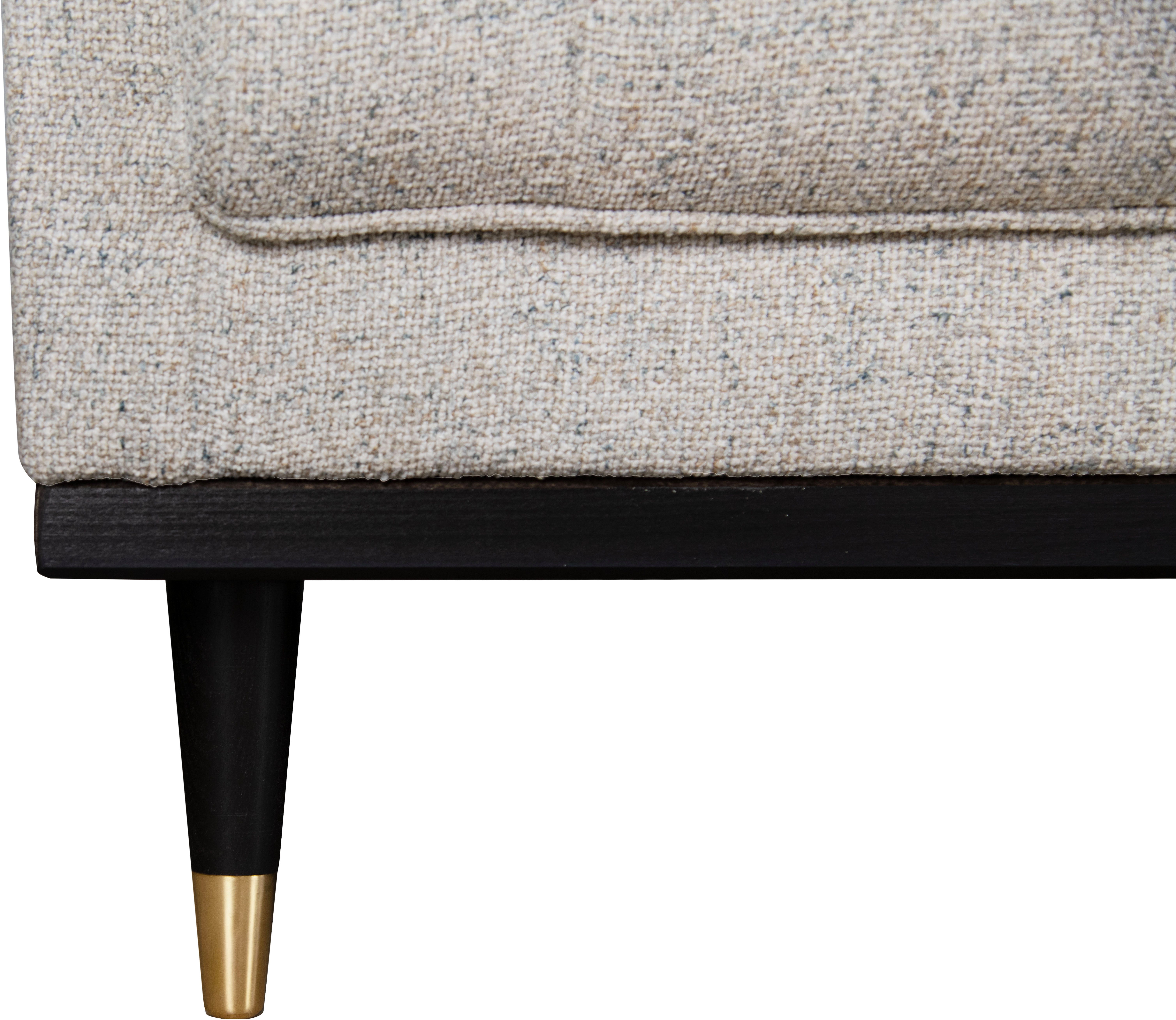 Guido Maria Kretschmer Home&Living 3-zitsbank Chamby met houten rand onder en stiksels bij de leuning