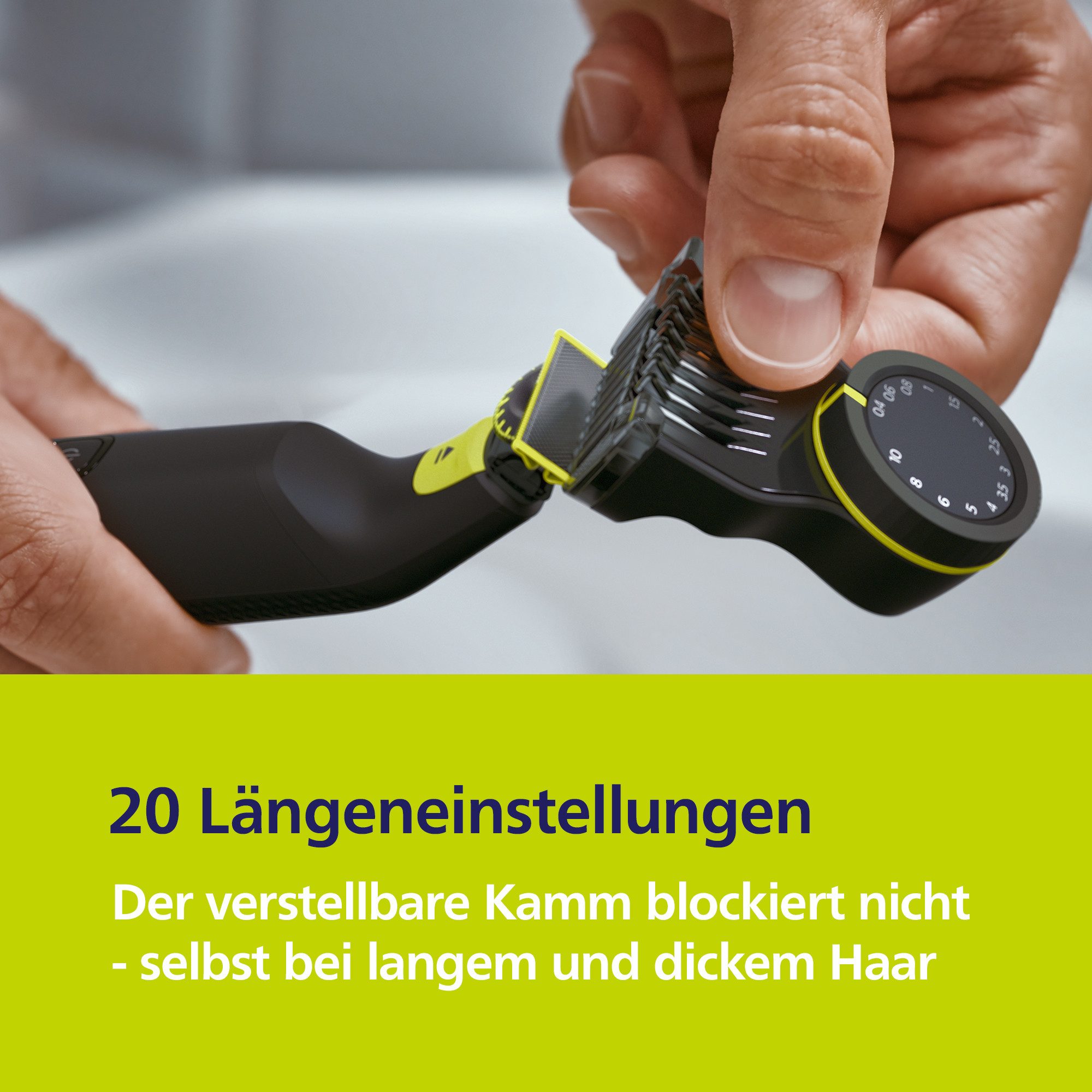 Philips Elektrisch scheerapparaat OneBlade Pro 360 Face & Body QP6652/30 360 graden mes, 20 lengtestellingen, incl. oplaadstation & reisetui