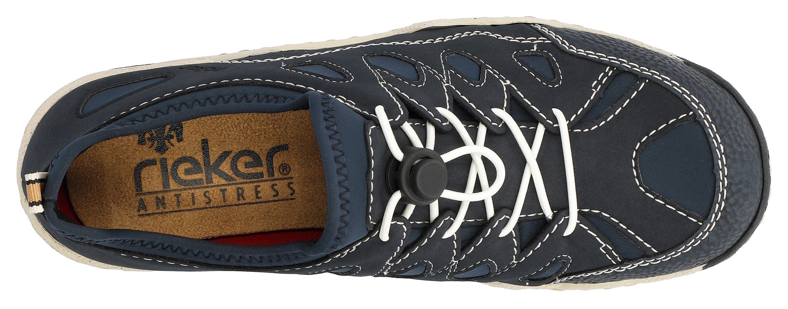 Rieker Slip-on sneakers Trekking Schoen, vrijetijdsschoen, Slipper met verwisselbaar voetbed