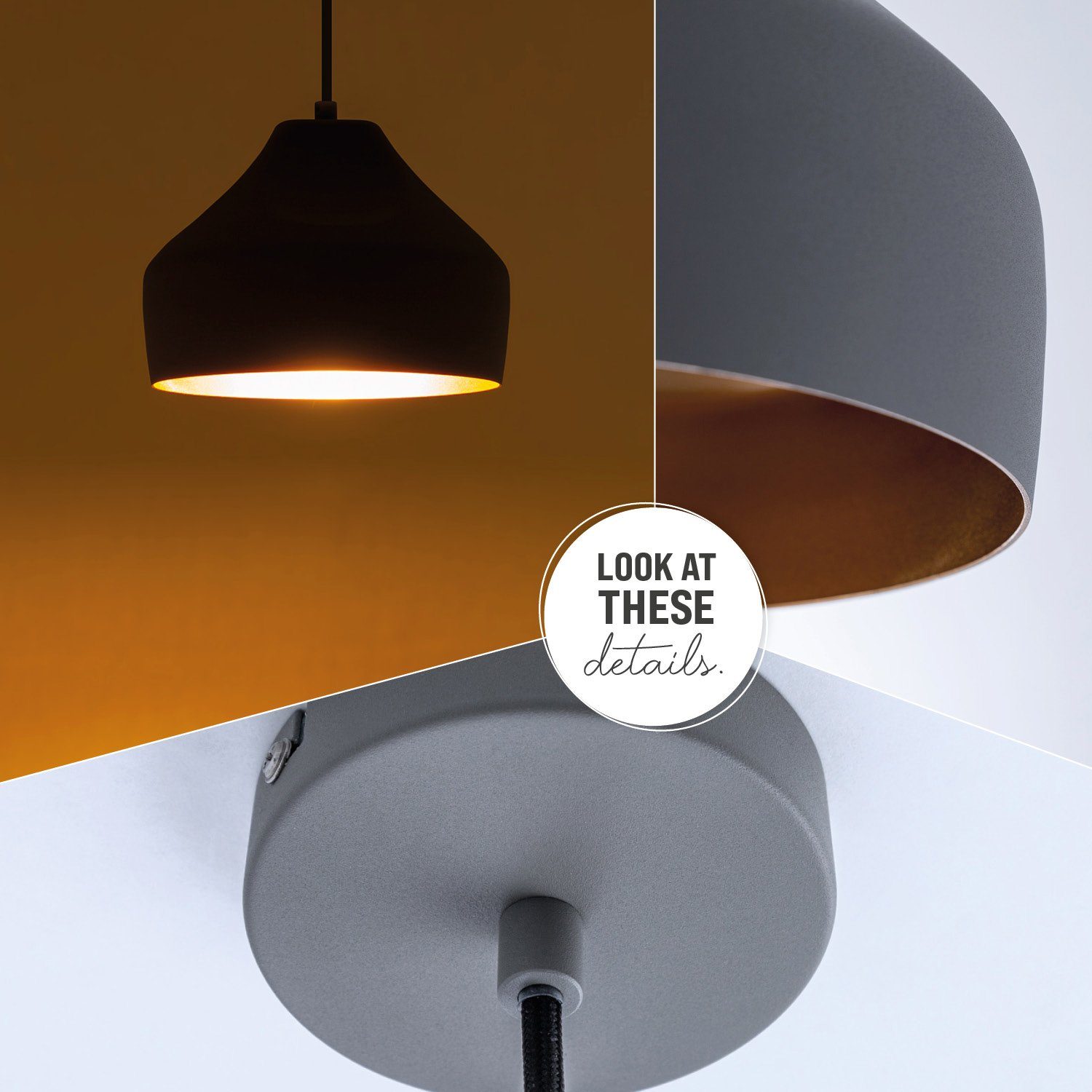 Paco Home Hanglamp HURLEY U Hanglamp eetkamer keukenlamp hangend Eettafellamp binnenin in goudkleur