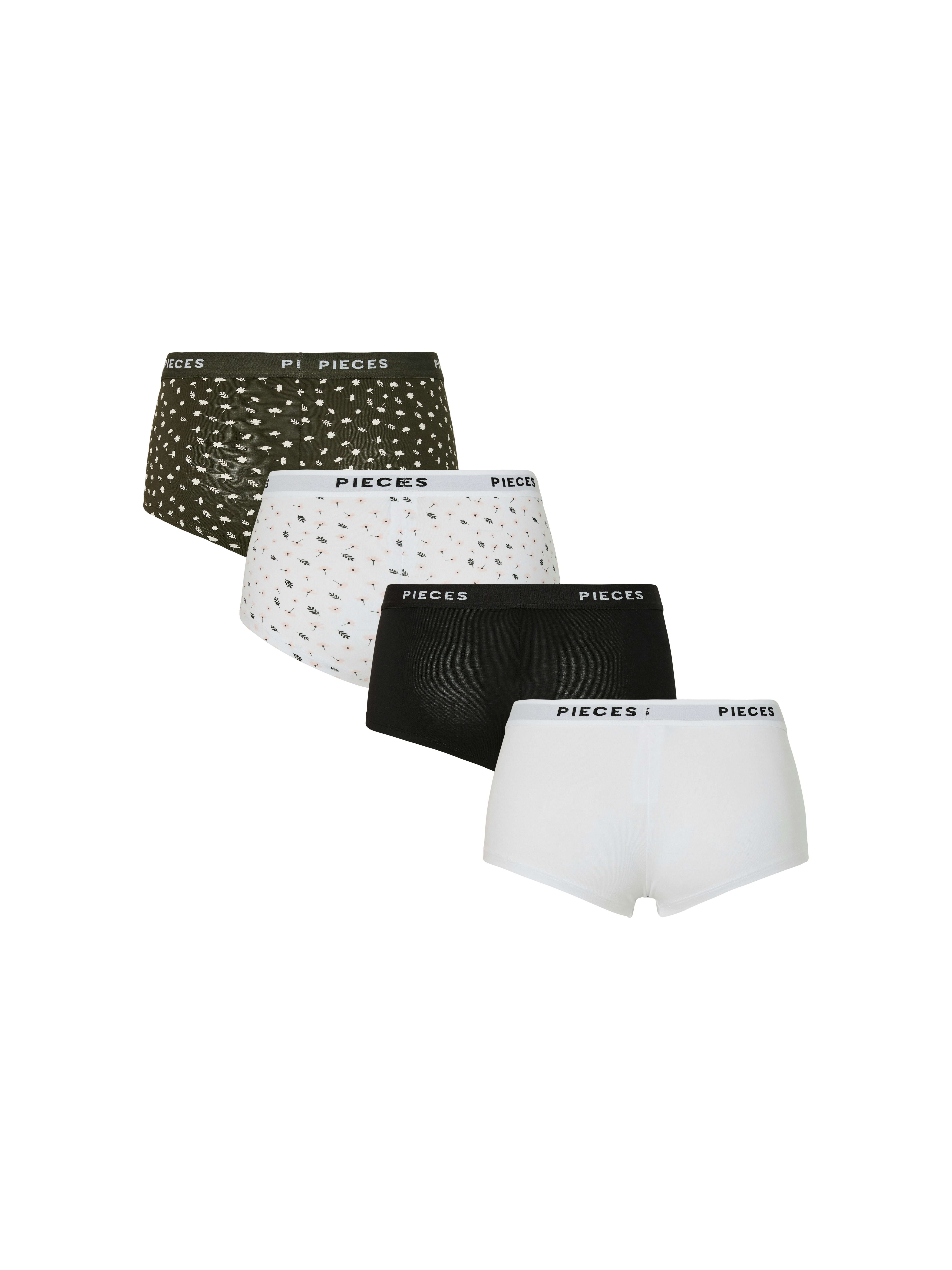 pieces Hipster PCLOGO LADY 4 PACK AOP/SOLID NOOS BC (set, 4 stuks)
