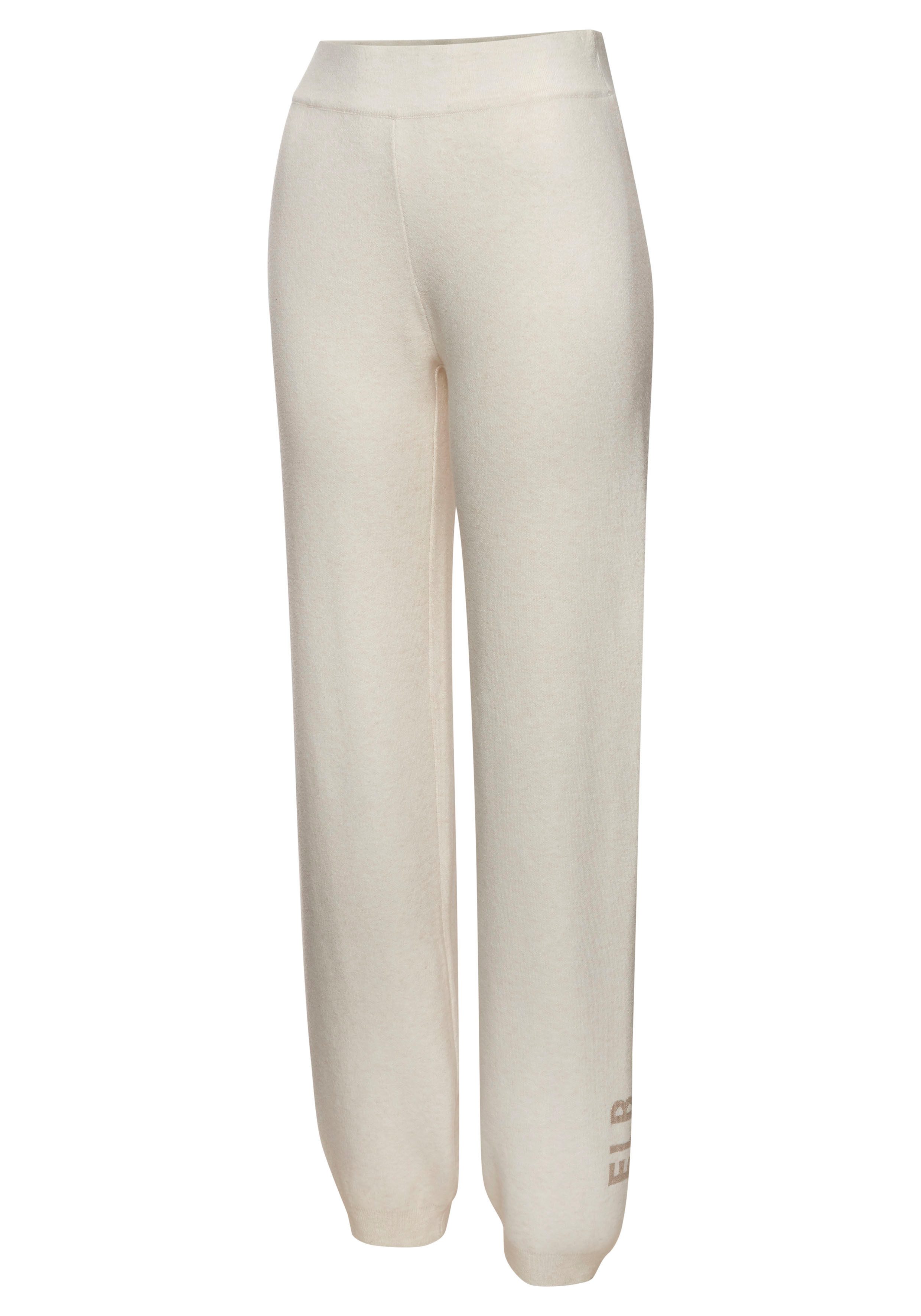 Elbsand Tricotbroek met gebreid logo van hoogwaardige fijnbrei loungewear
