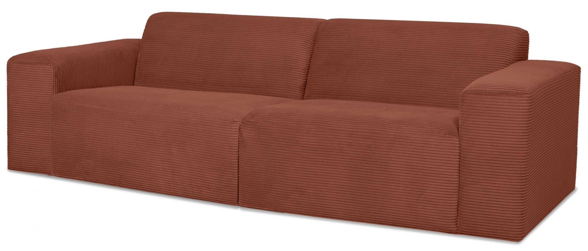 INOSIGN 3-zitsbank Koa, 228 cm, modulair bankstel in webstof, cord Designbank in corduroy, zachte lounge-zitcomfort