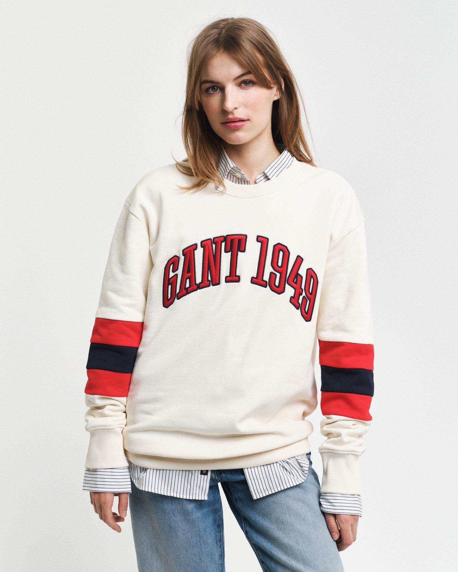 Gant Sweatshirt COLORBLOCK SLEEVE CNECK Color Blocked details, unisex