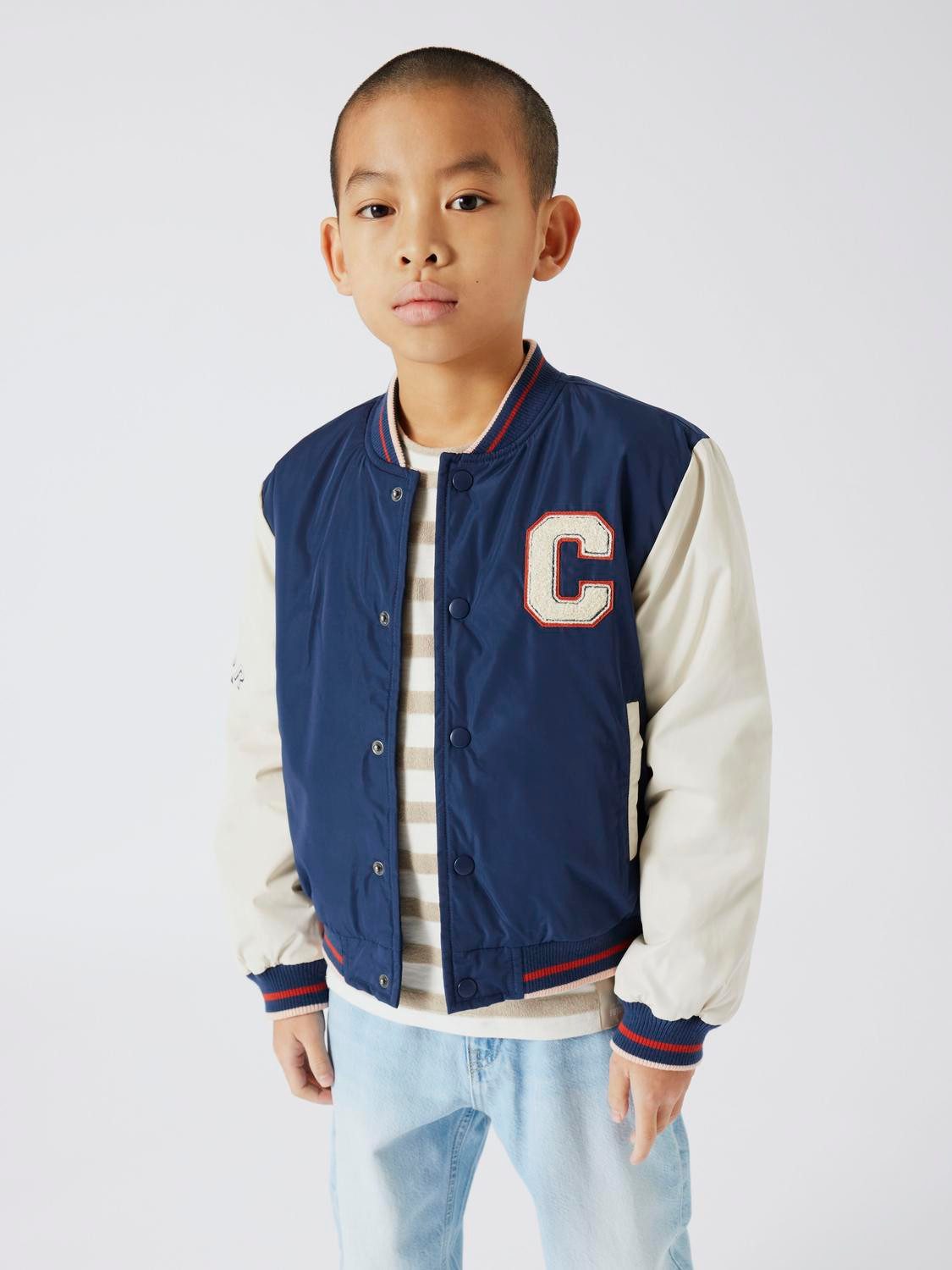 Name It Jack in collegestijl NKMMANDY BOMBER JACKET