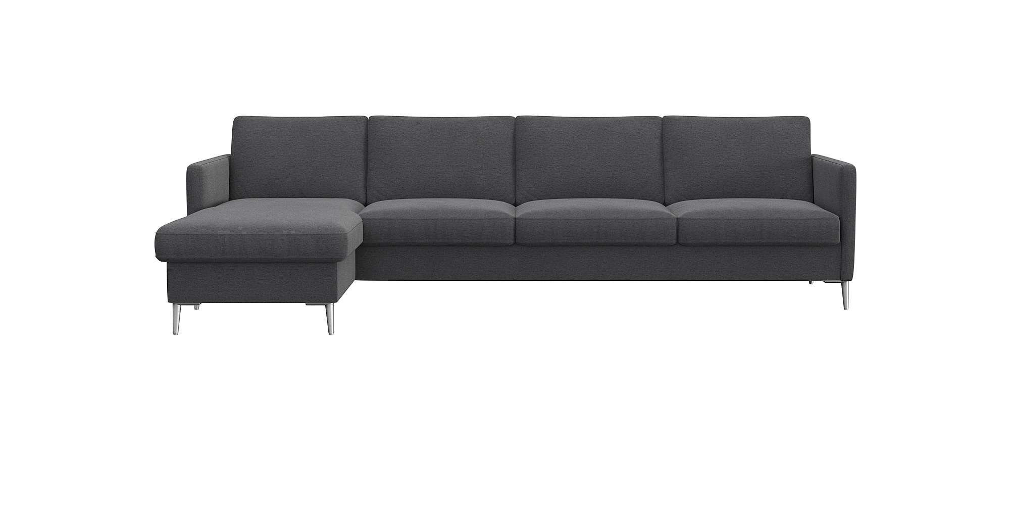 FLEXLUX Hoekbank Fiore, super zitcomfort door koudschuim in de zitting, L-vorm grijs, hoekbanken