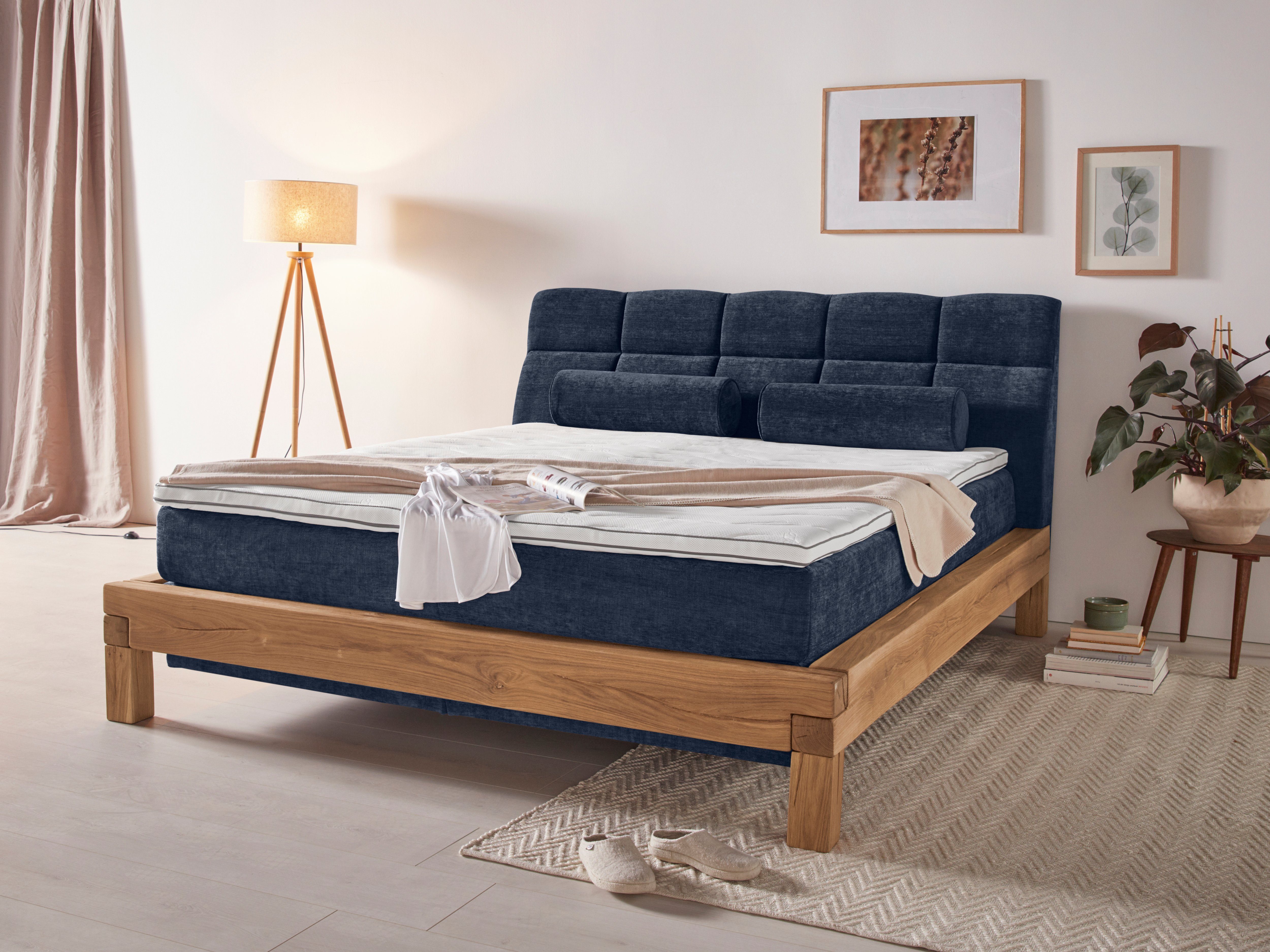 Home affaire Boxspring Villads Ligoppervlak: 180x200 cm, inside-boxspringonderbouw, gerecyclede stoffen
