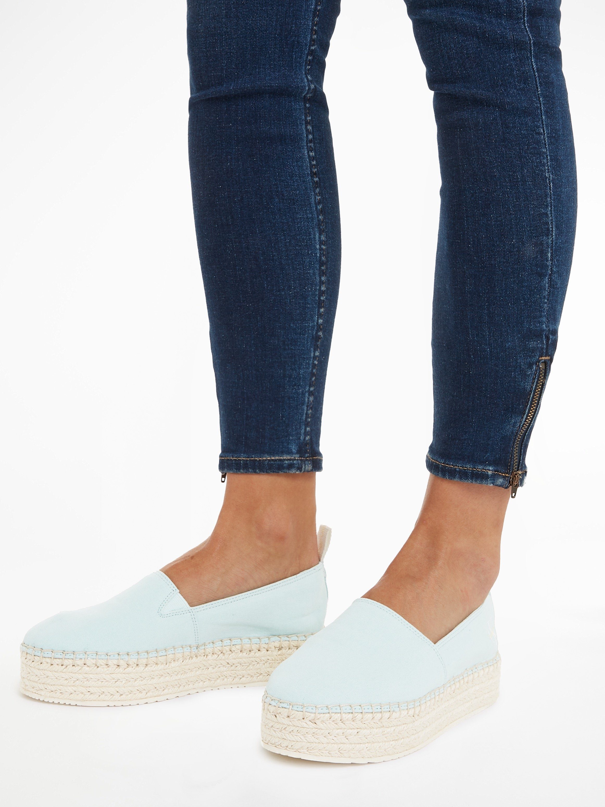 Calvin Klein Espadrilles PLATFORM ESPADRILLE ML BTW Zomerschoen, slipper, strand schoen met jute plateausole