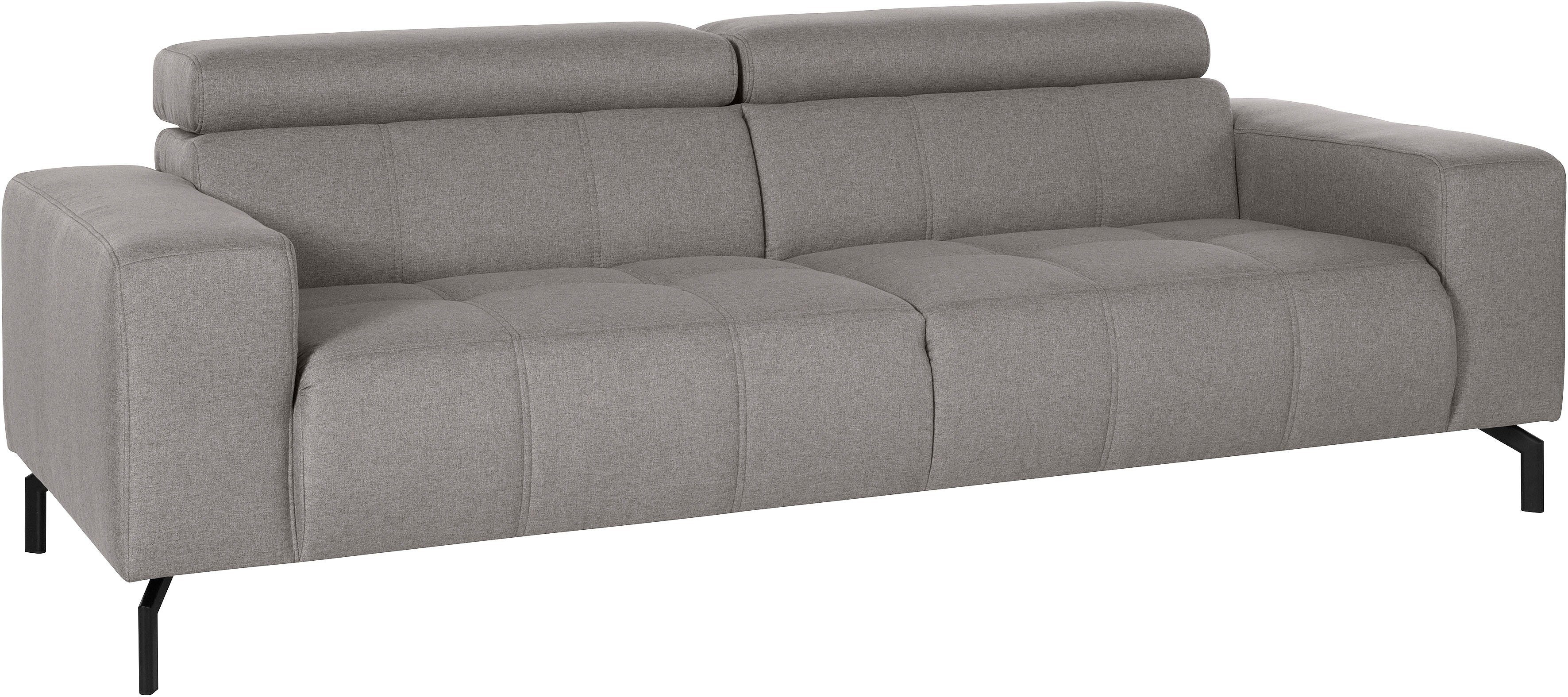 DOMO collection 2,5-zitsbank Cunelli tijdloos en elegant, moderne zitnaden als designelement,