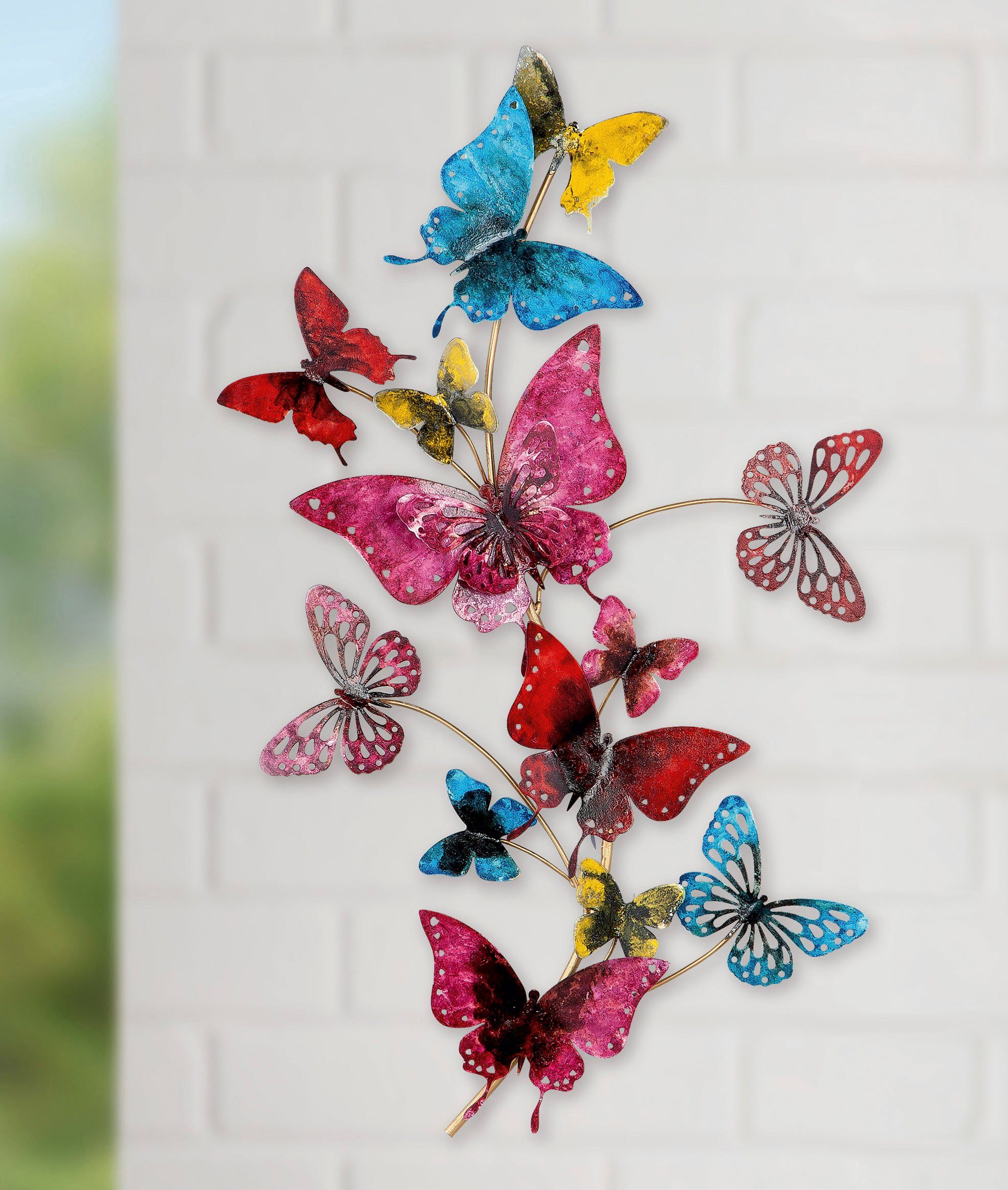 GILDE Sierobject voor aan de wand Wandrelief Butterflies (1 stuk)