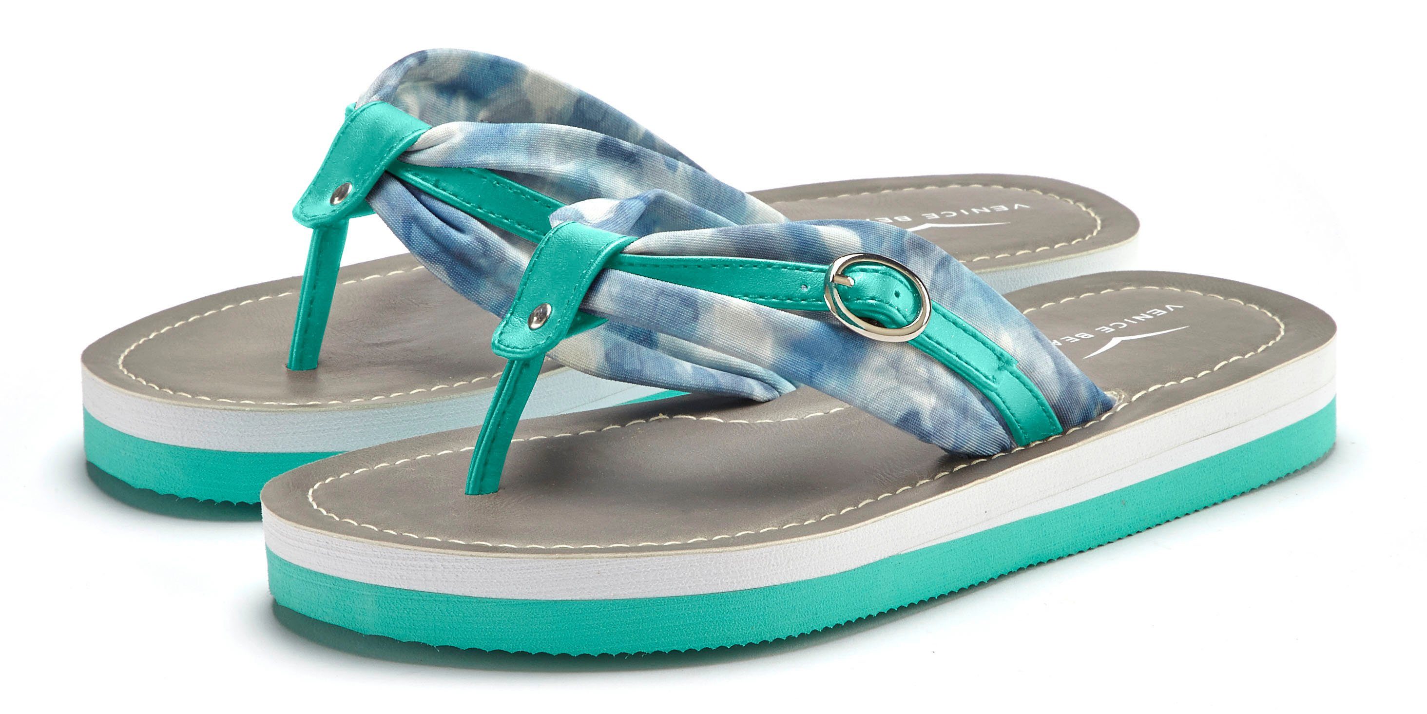 Venice Beach Badslippers Sandaal, pantoffel, badslipper, flip flop met modieuze print VEGAN