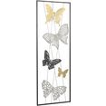 hofmann living and more sierobject voor aan de wand wanddecoratie van metaal, motief vlinders multicolor