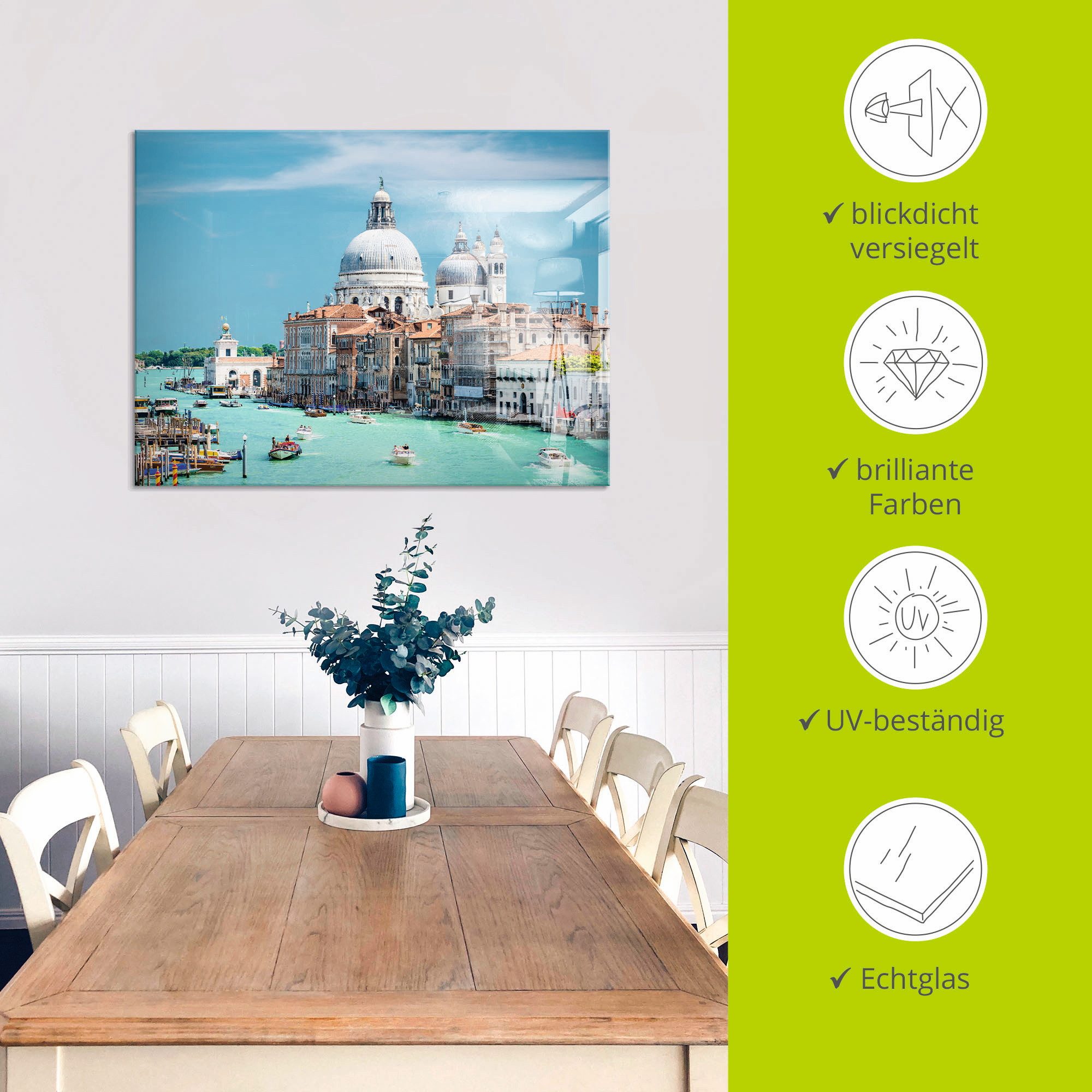 Artland Print op glas Venetië in verschillende maten