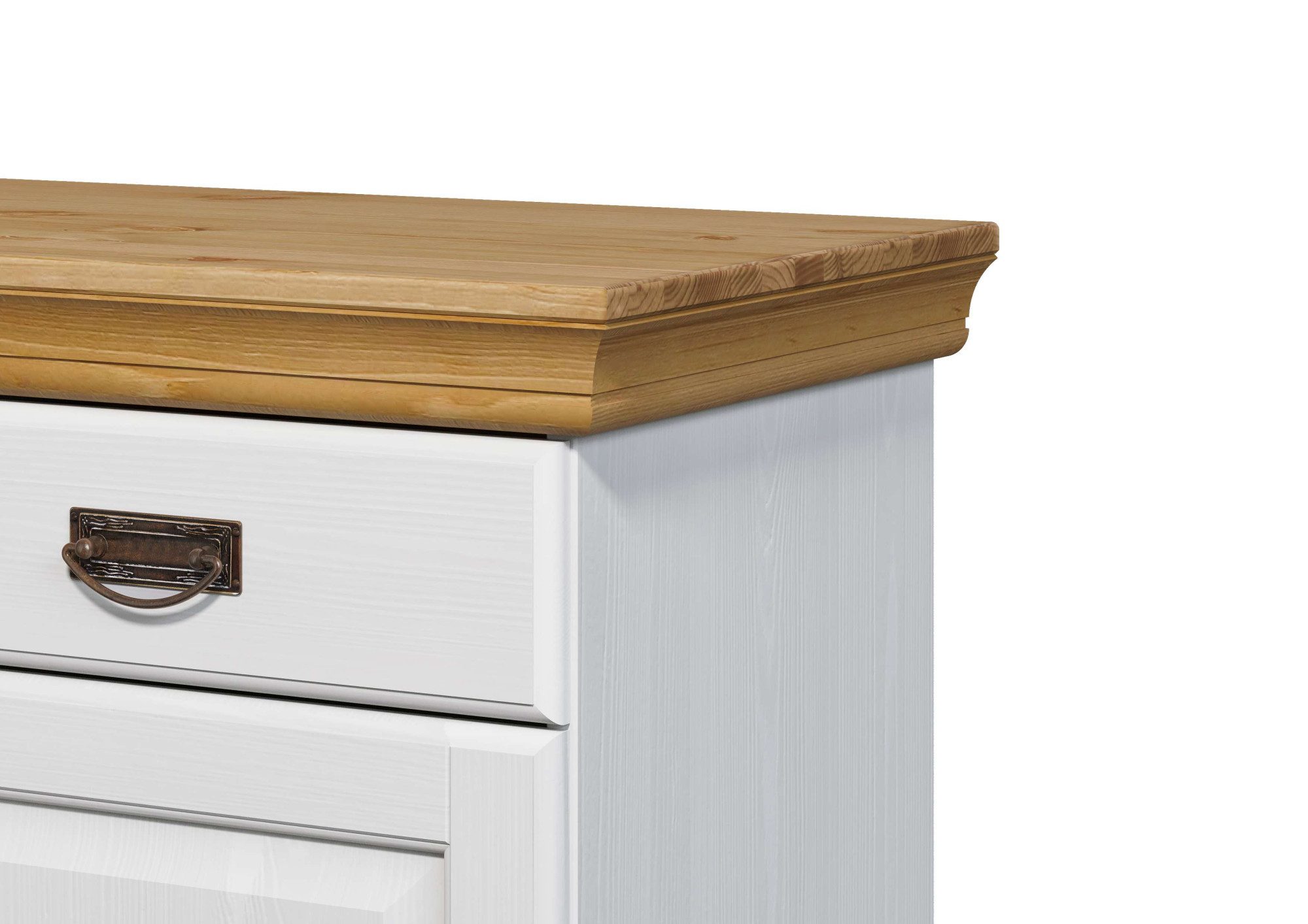 Home affaire Buffetkast Rügen gecertificeerd massief hout, hoogte 168 cm, in landhuisstijl