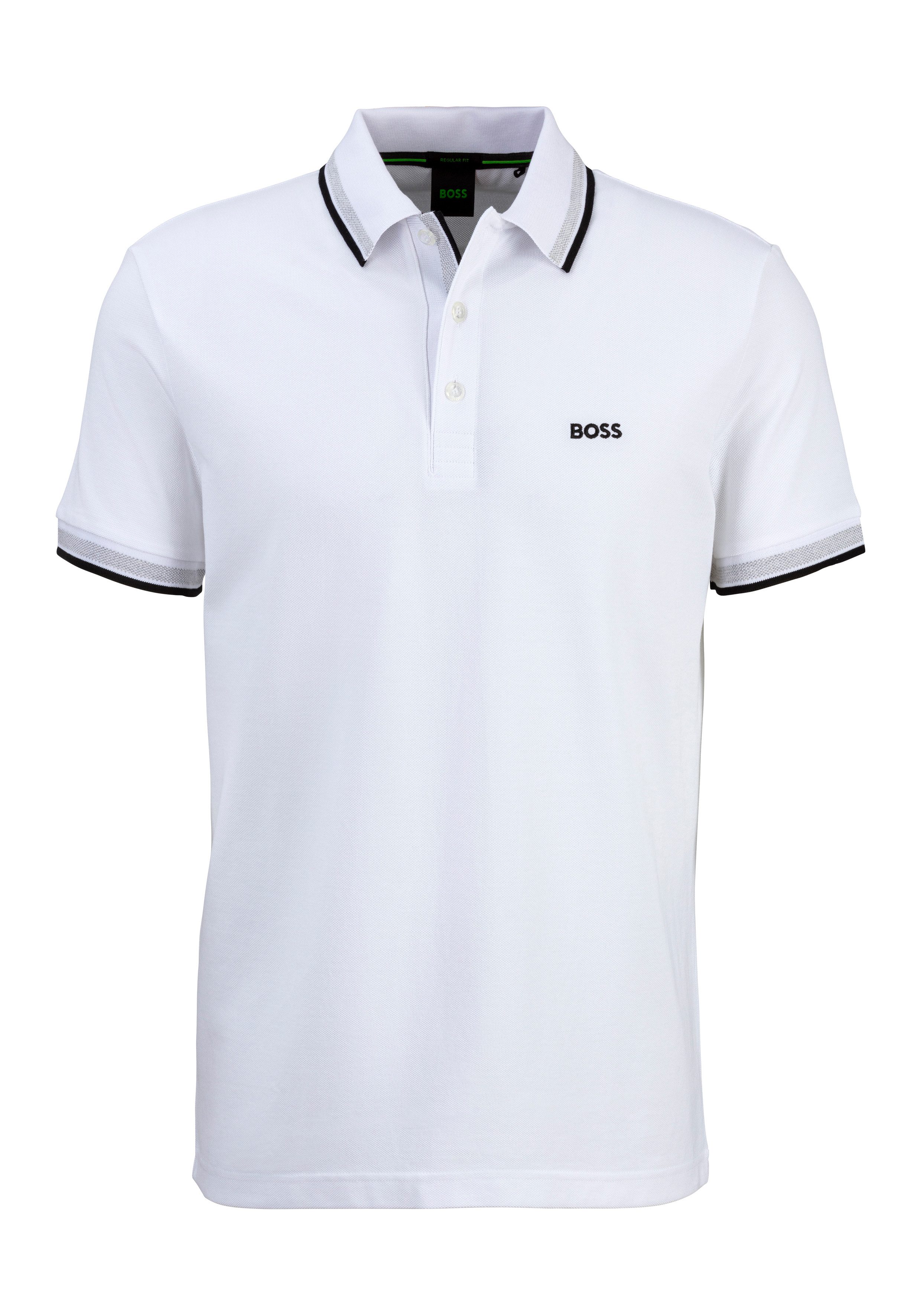 BOSS GREEN Poloshirt PADDY met contrasterende strepen aan de kraag