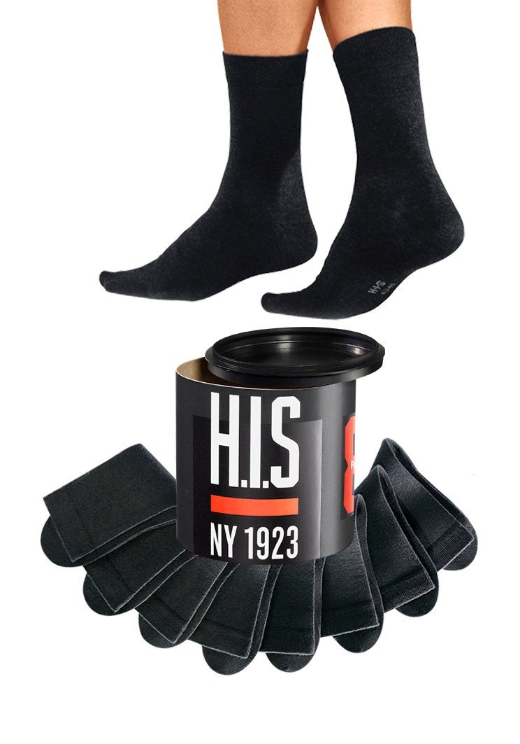 H.I.S Sokken in cadeauverpakking (blik, 8 paar)