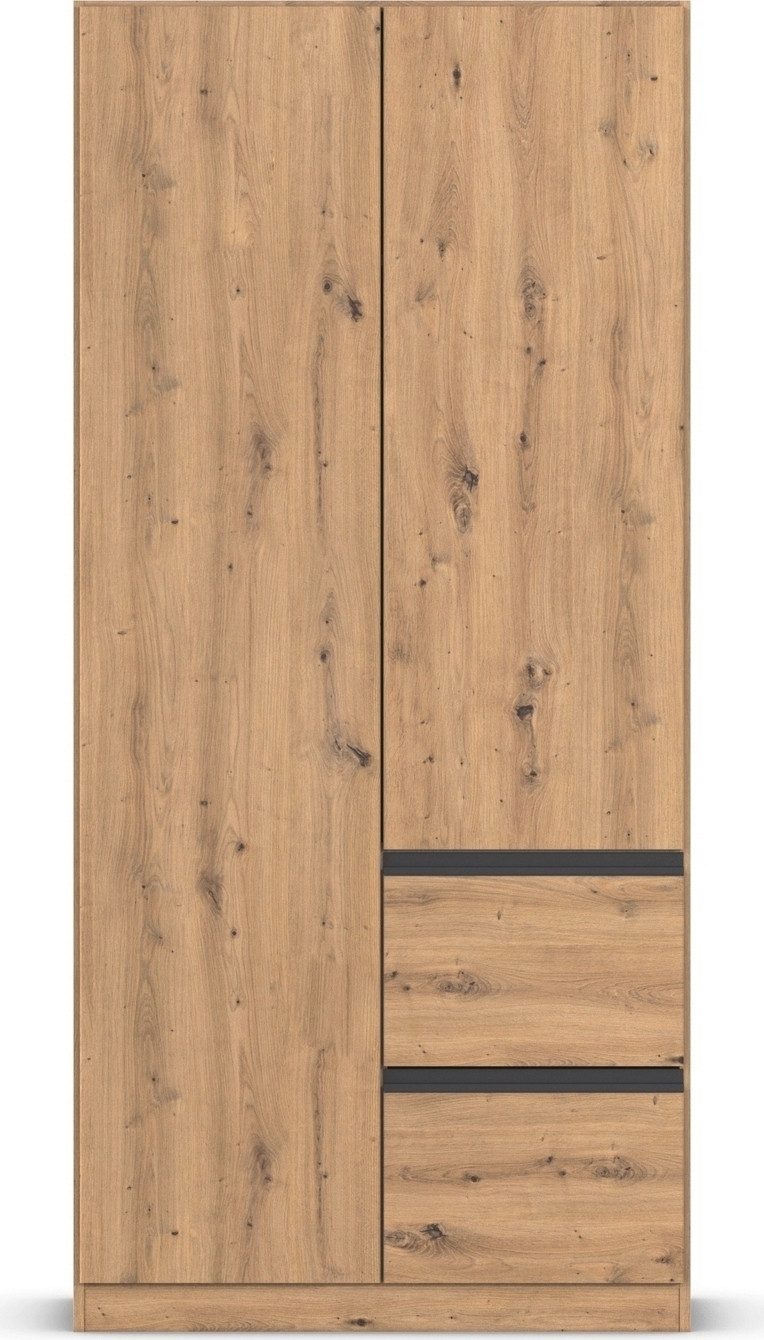 rauch Draaideurkast Kledingkast Kast Garderobe Wasmand COSTA Breedte 91 cm greeploze front met push-to-open functie MADE IN GERMANY
