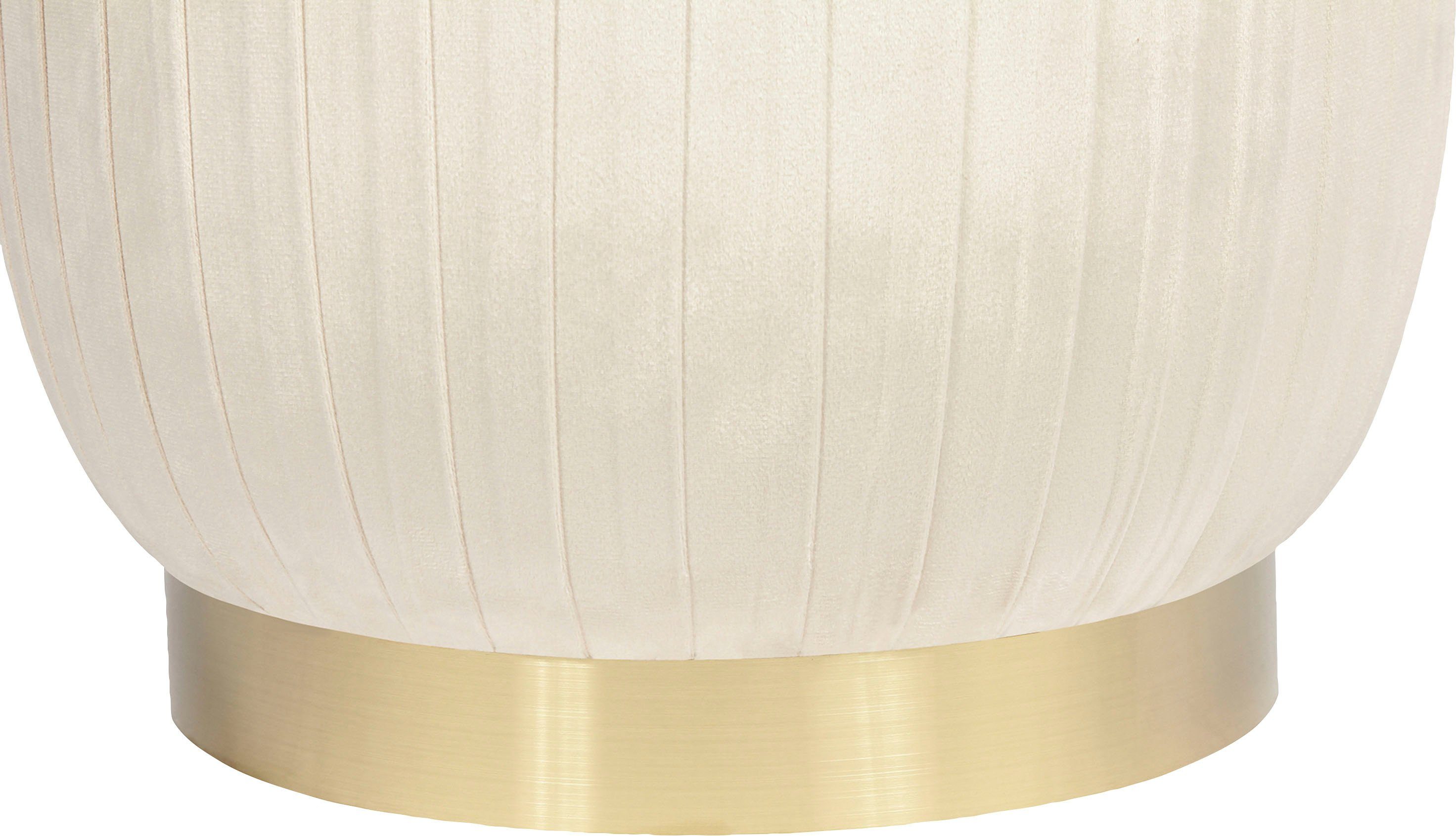 Kayoom Zithocker Kruk Lilje, elegante uitstraling door goudkleurige sokkel, hoogwaardige fluwelen bekleding (1 stuk)