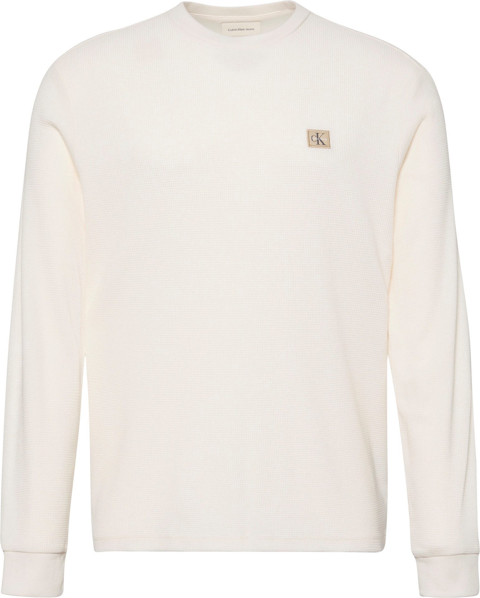 Calvin Klein Shirt met lange mouwen LS WAFFLE BADGE CREWNK TEE